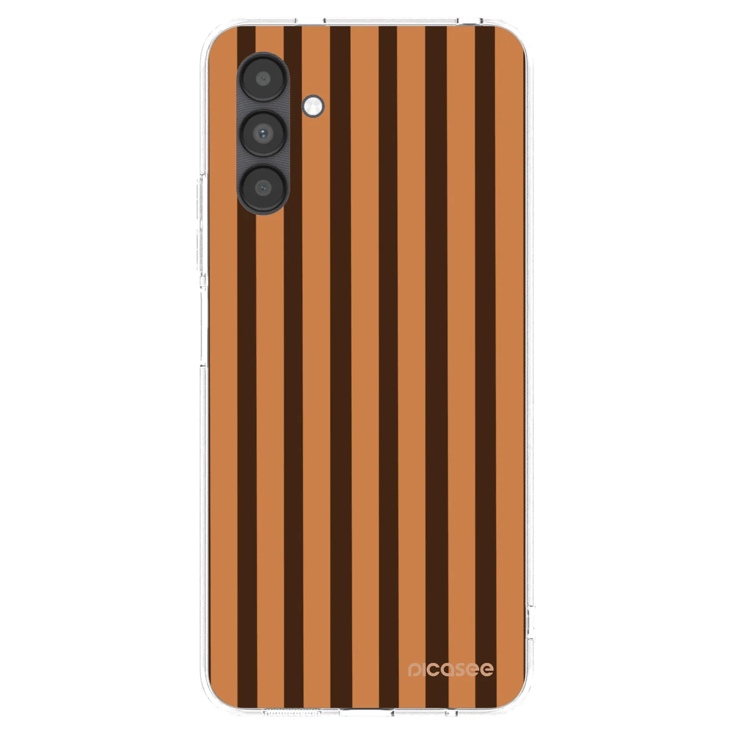 Picasee silikonowe przeźroczyste etui na Samsung Galaxy A04s A047F - Caramel lines
