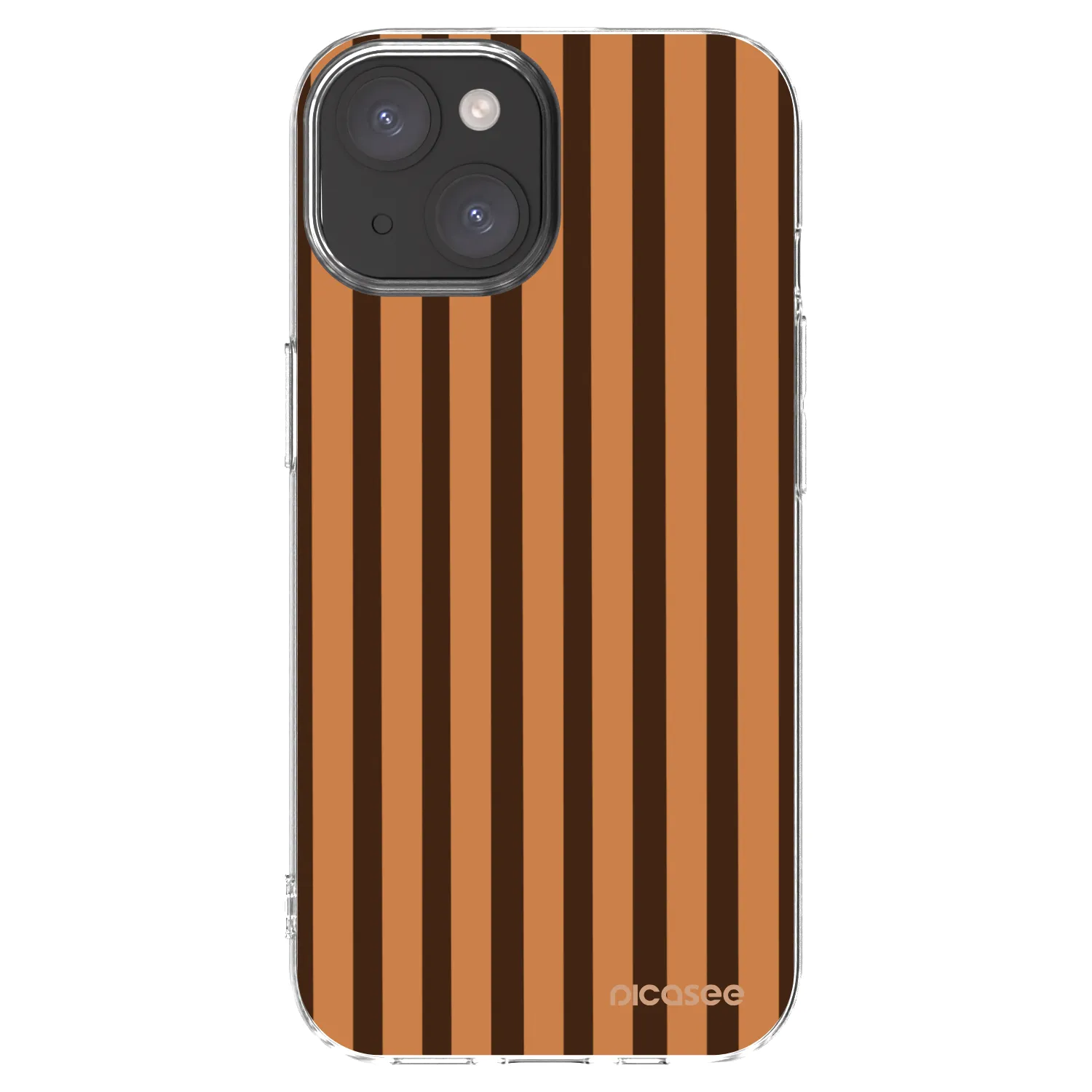 Picasee silikonowe przeźroczyste etui na Apple iPhone 15 - Caramel lines