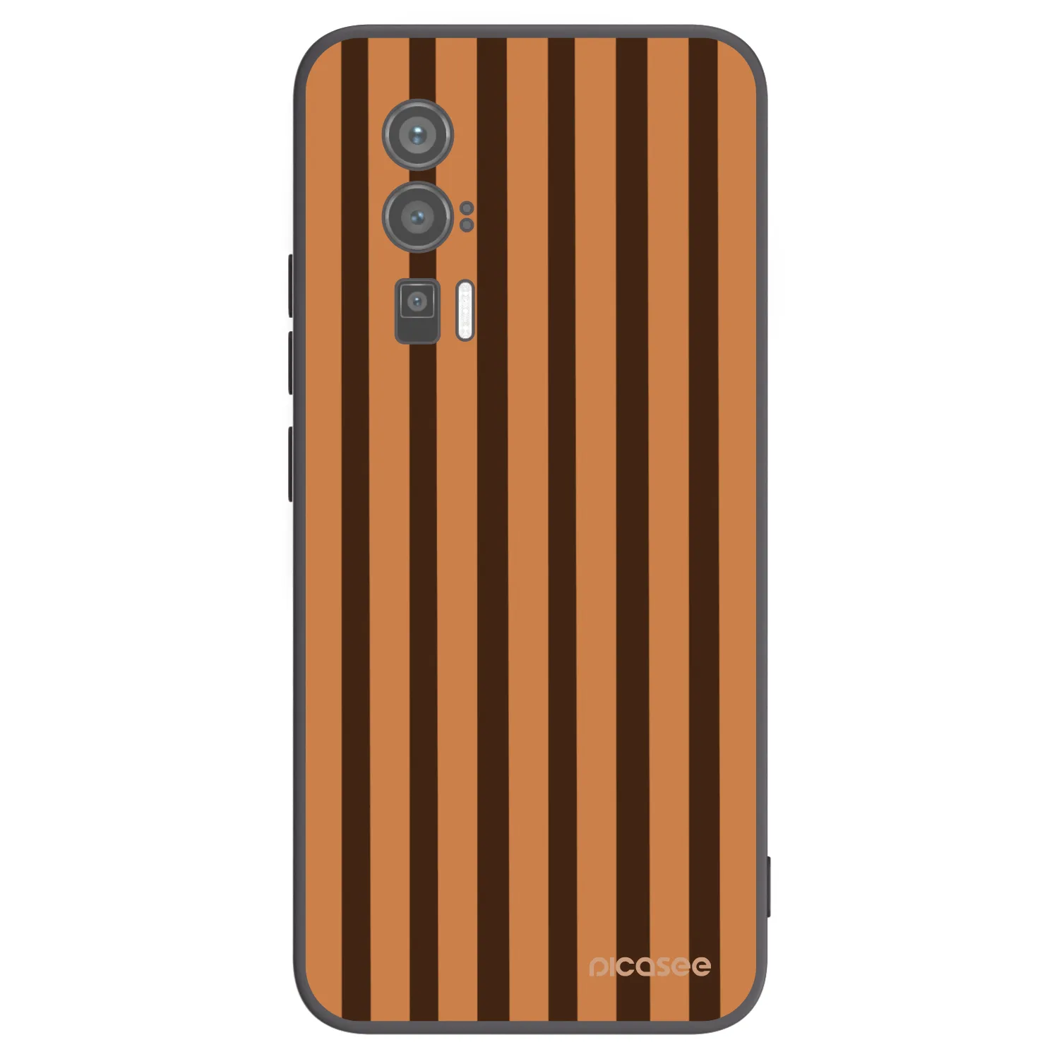 Picasee silikonowe czarne etui na Xiaomi Poco F5 Pro 5G - Caramel lines