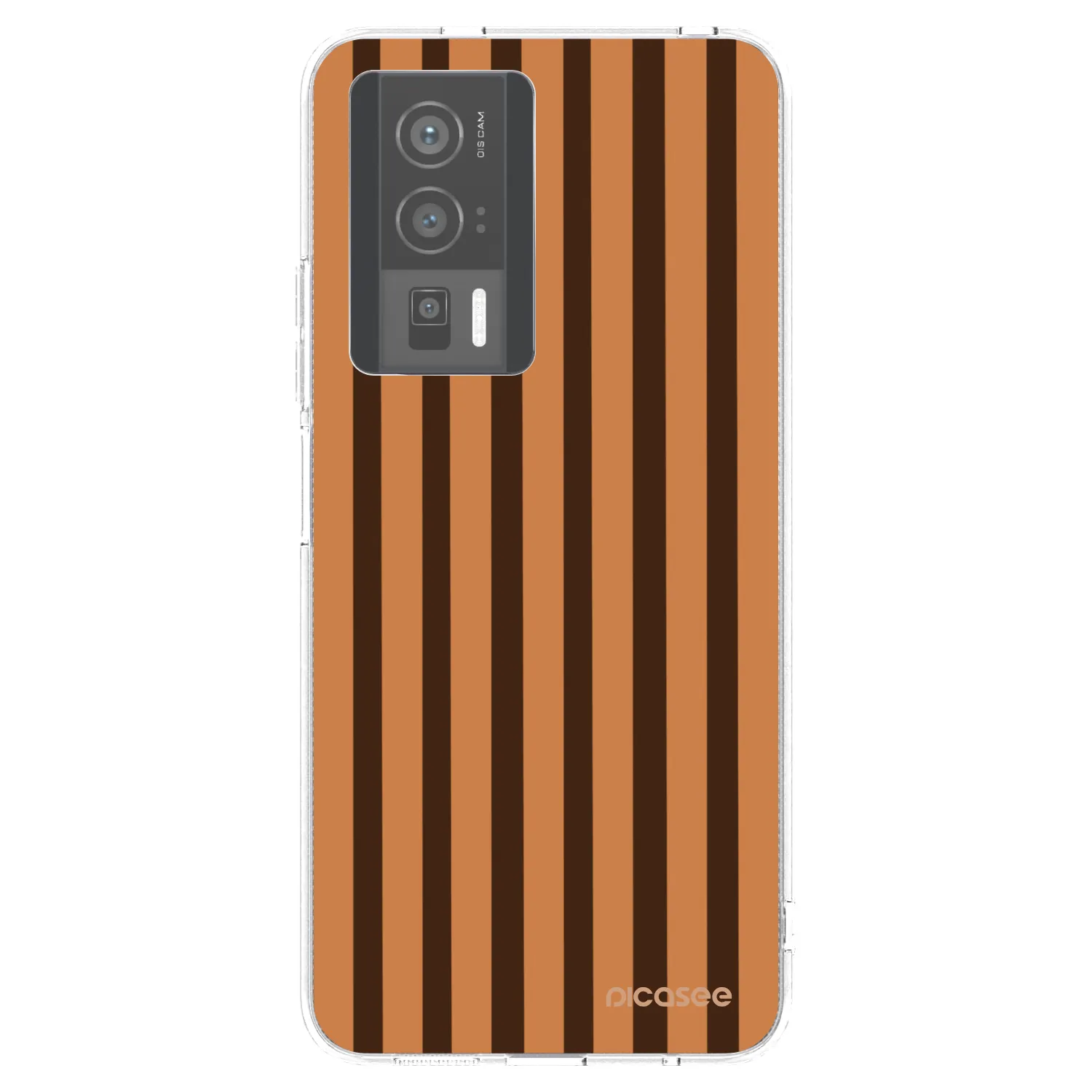 Picasee silikonowe przeźroczyste etui na Xiaomi Poco F5 Pro 5G - Caramel lines