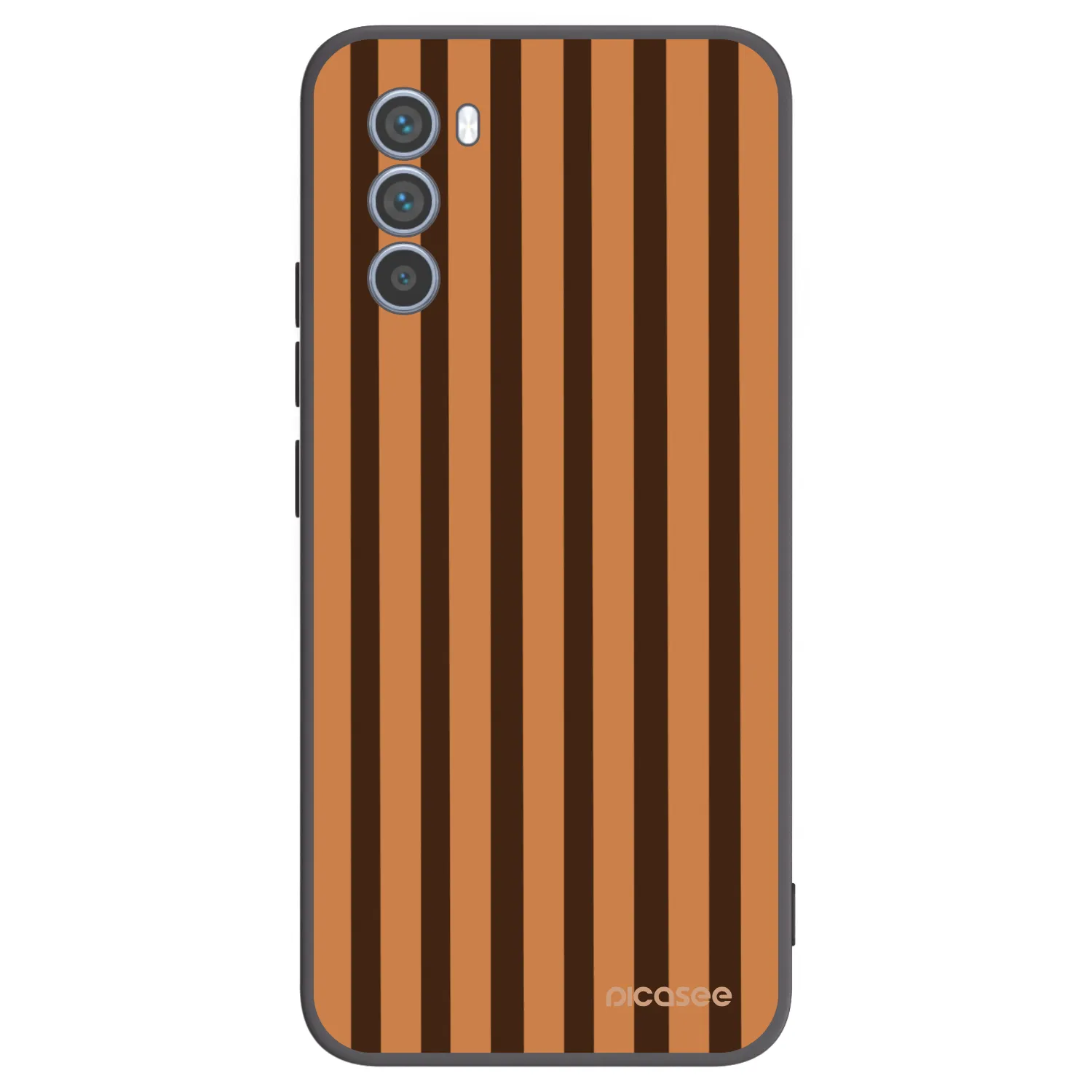 Picasee silikonowe czarne etui na Motorola Moto G62 - Caramel lines