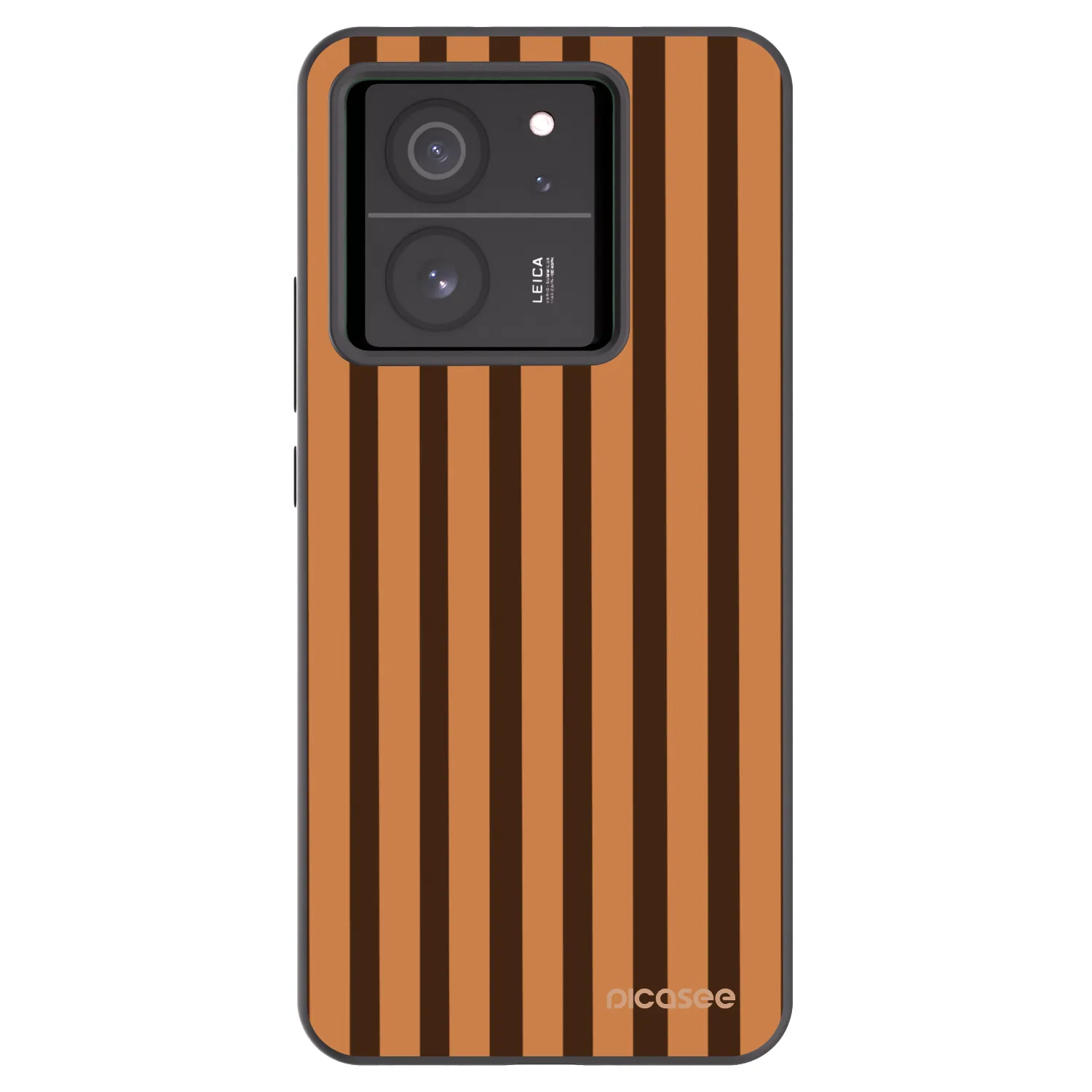 Picasee silikonowe czarne etui na Xiaomi 13T Pro - Caramel lines