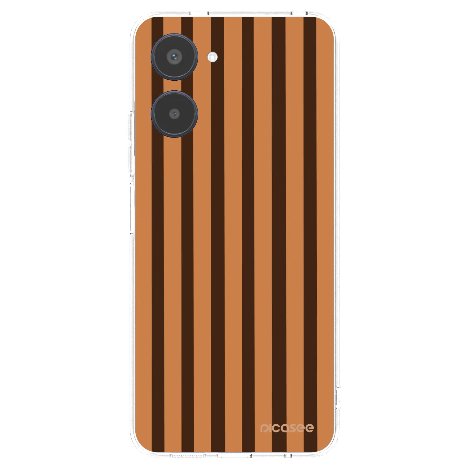 Picasee silikonowe przeźroczyste etui na Realme 10 4G - Caramel lines