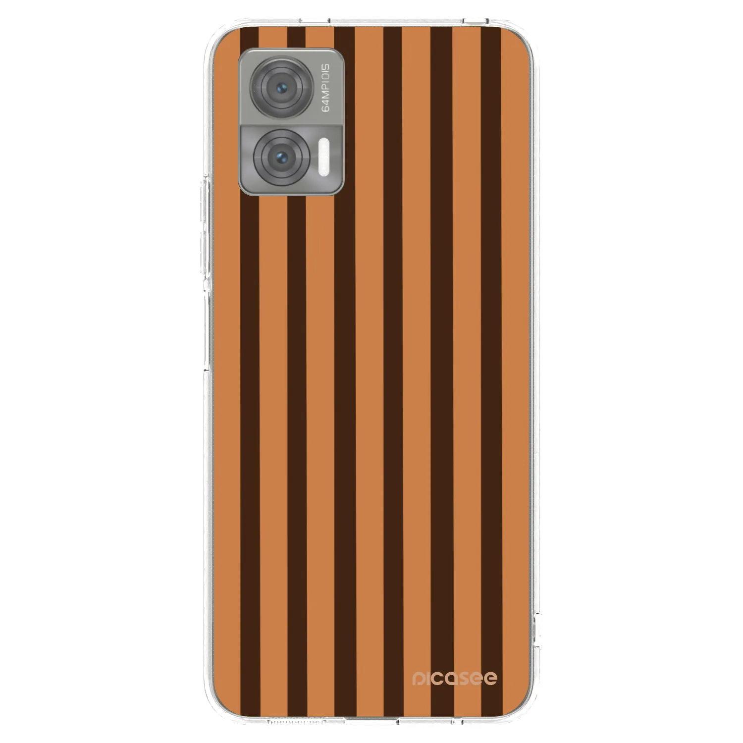 Picasee silikonowe przeźroczyste etui na Motorola Edge 30 Neo - Caramel lines