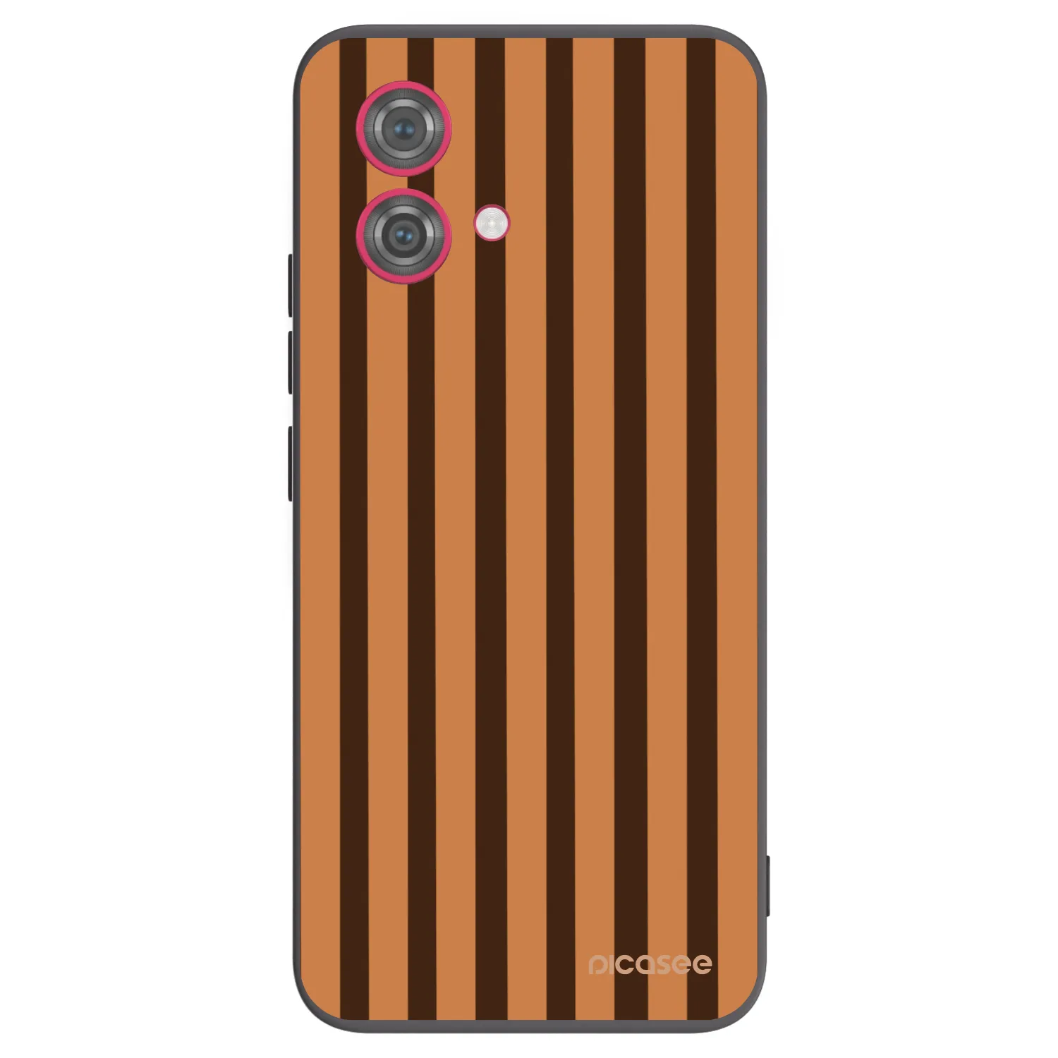 Picasee silikonowe czarne etui na Motorola Moto G84 5G - Caramel lines
