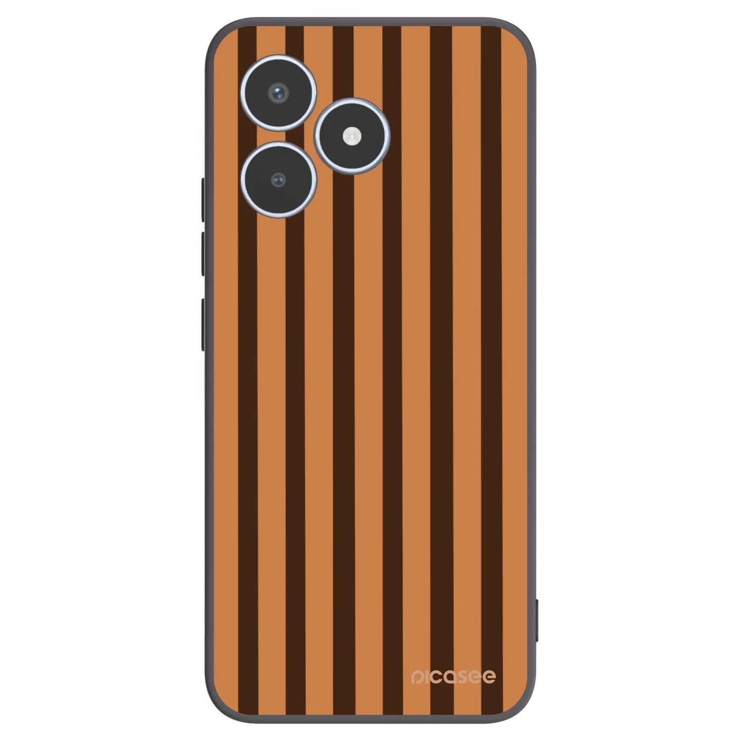 Picasee silikonowe czarne etui na Realme C53 - Caramel lines