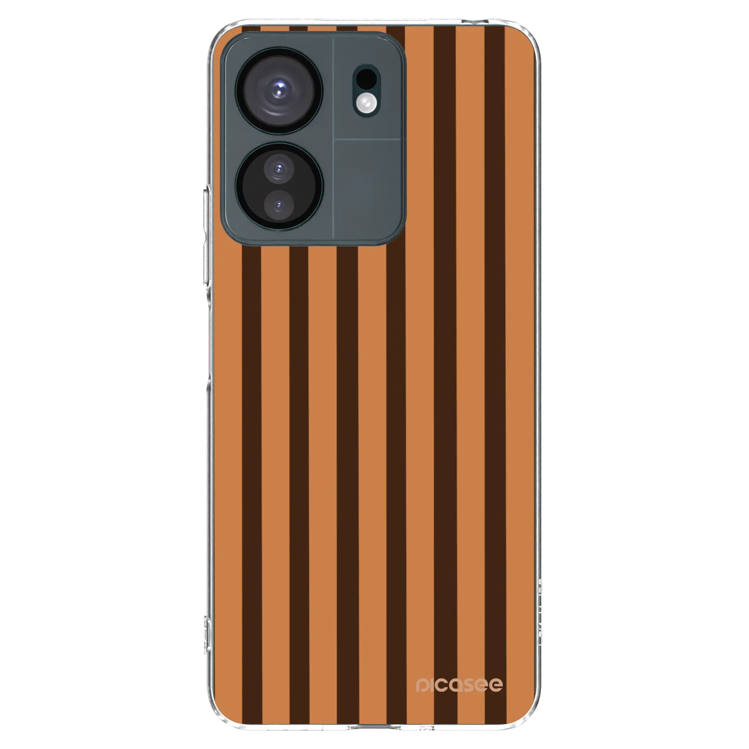 Picasee silikonowe przeźroczyste etui na Xiaomi Redmi 13C 4G - Caramel lines