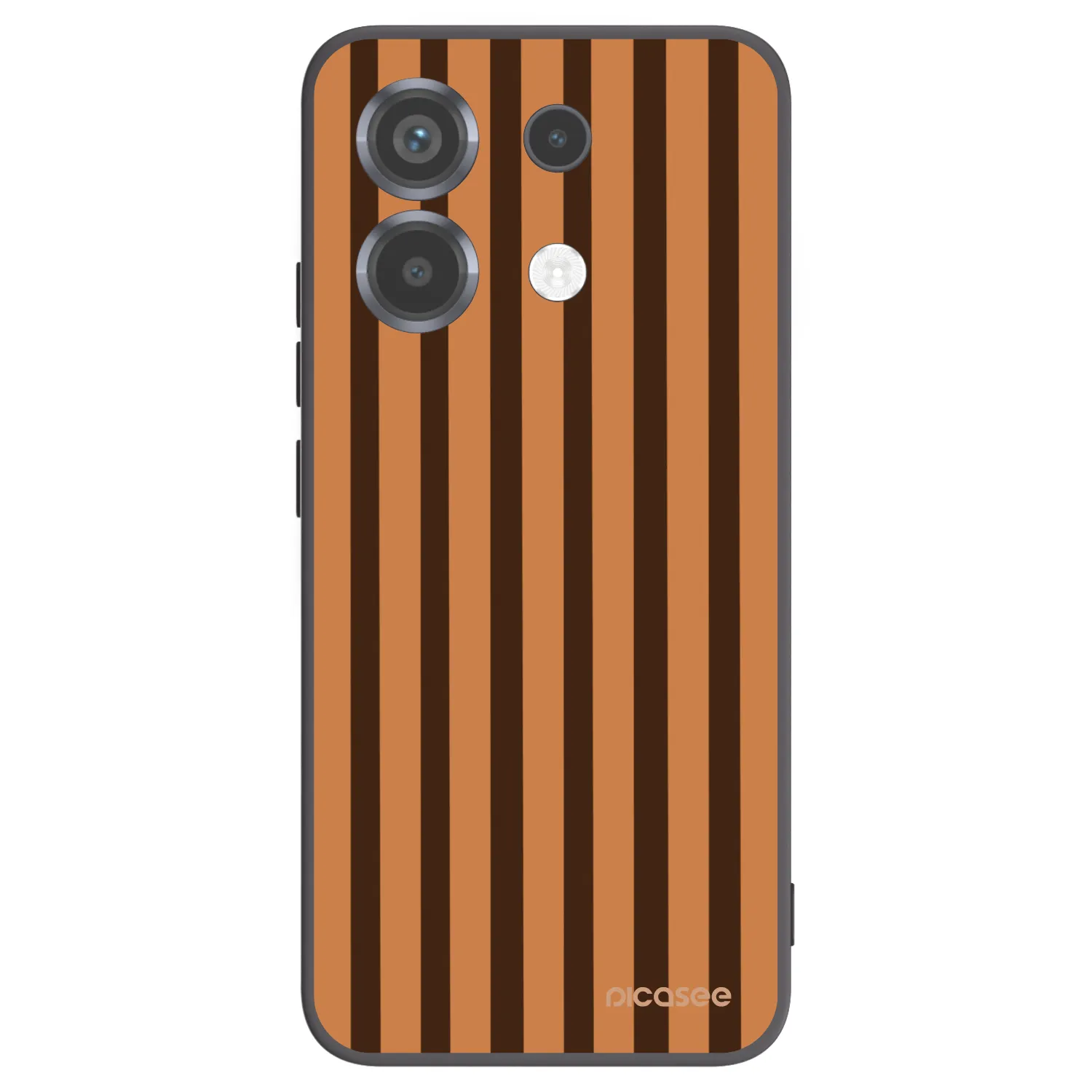 Picasee silikonowe czarne etui na Xiaomi Poco X6 - Caramel lines