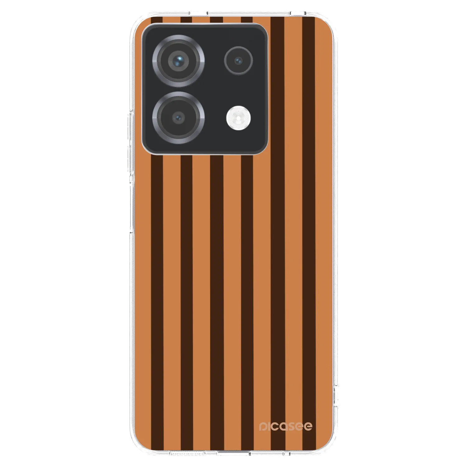 Picasee silikonowe przeźroczyste etui na Xiaomi Poco X6 - Caramel lines