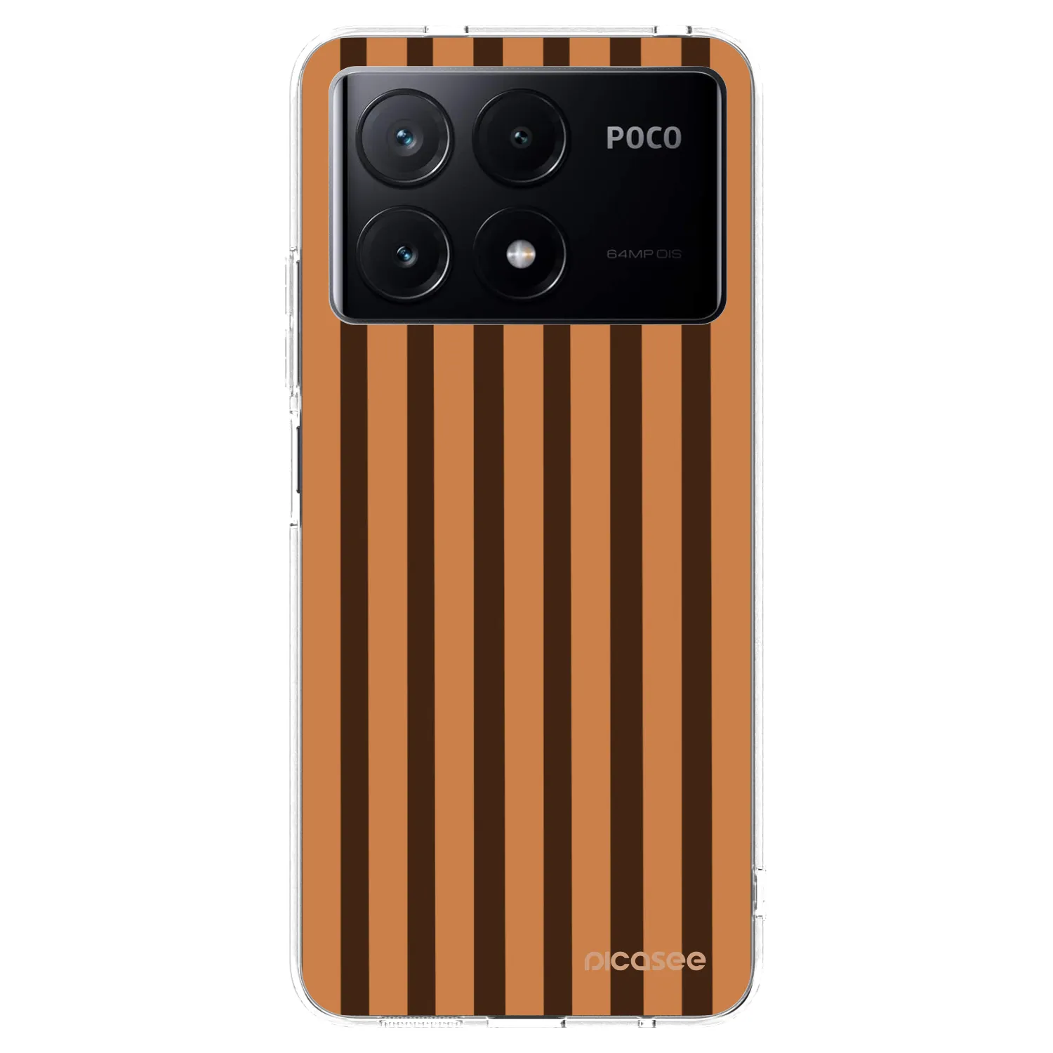 Picasee silikonowe przeźroczyste etui na Xiaomi Poco X6 Pro - Caramel lines