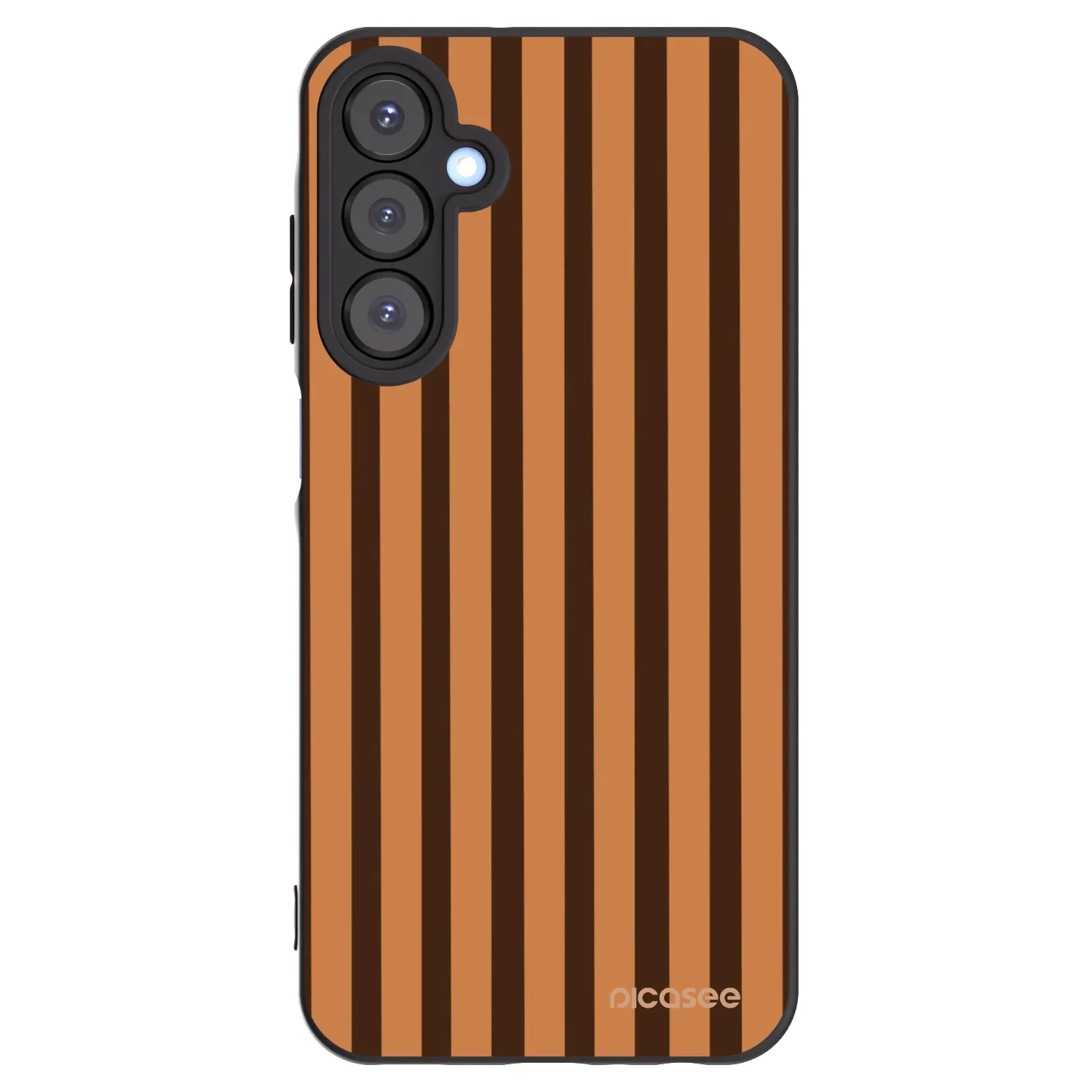 Picasee silikonowe czarne etui na Samsung Galaxy A25 A256B 5G - Caramel lines