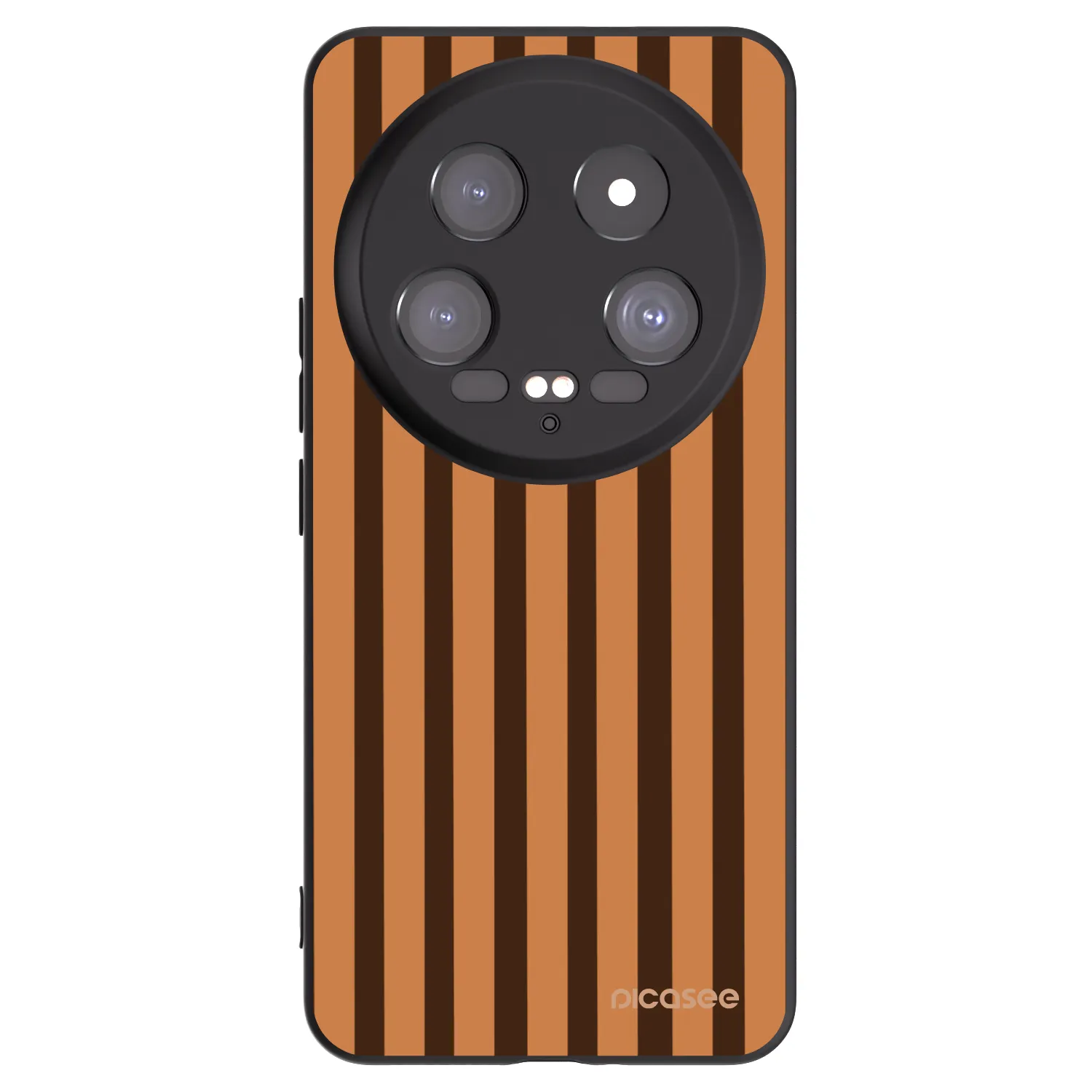 Picasee silikonowe czarne etui na Xiaomi 14 Ultra - Caramel lines