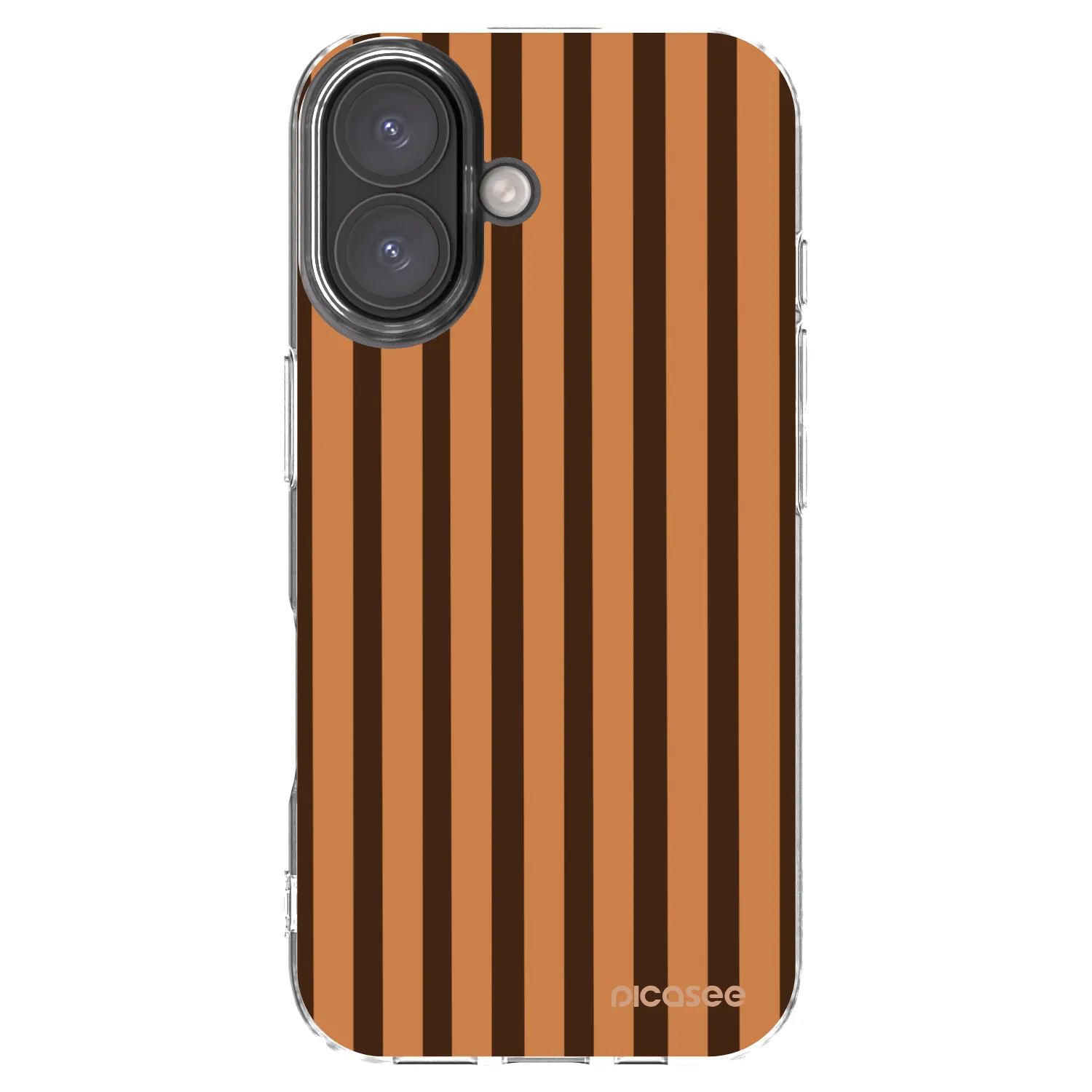 Picasee silikonowe przeźroczyste etui na Apple iPhone 16 - Caramel lines