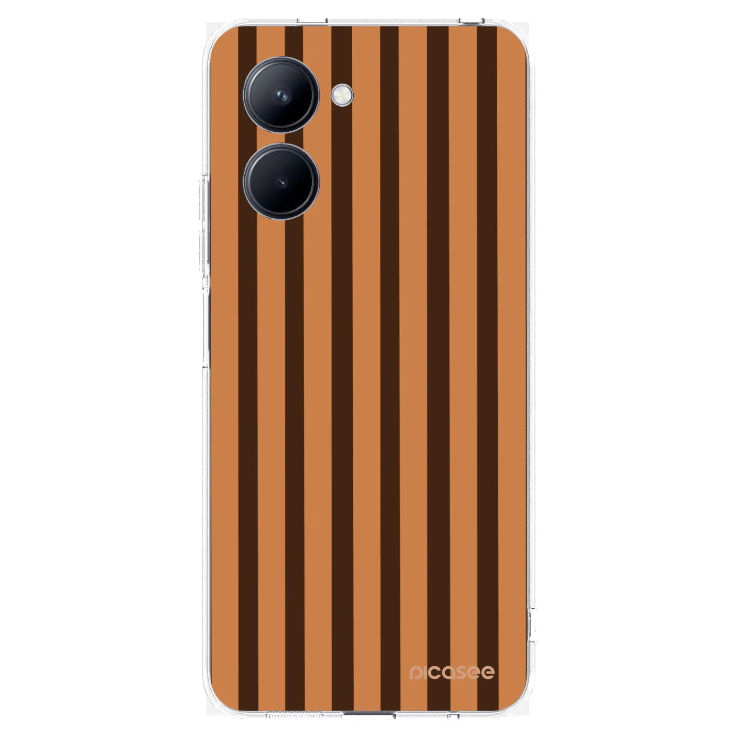 Picasee silikonowe przeźroczyste etui na Realme C33 (2023) - Caramel lines