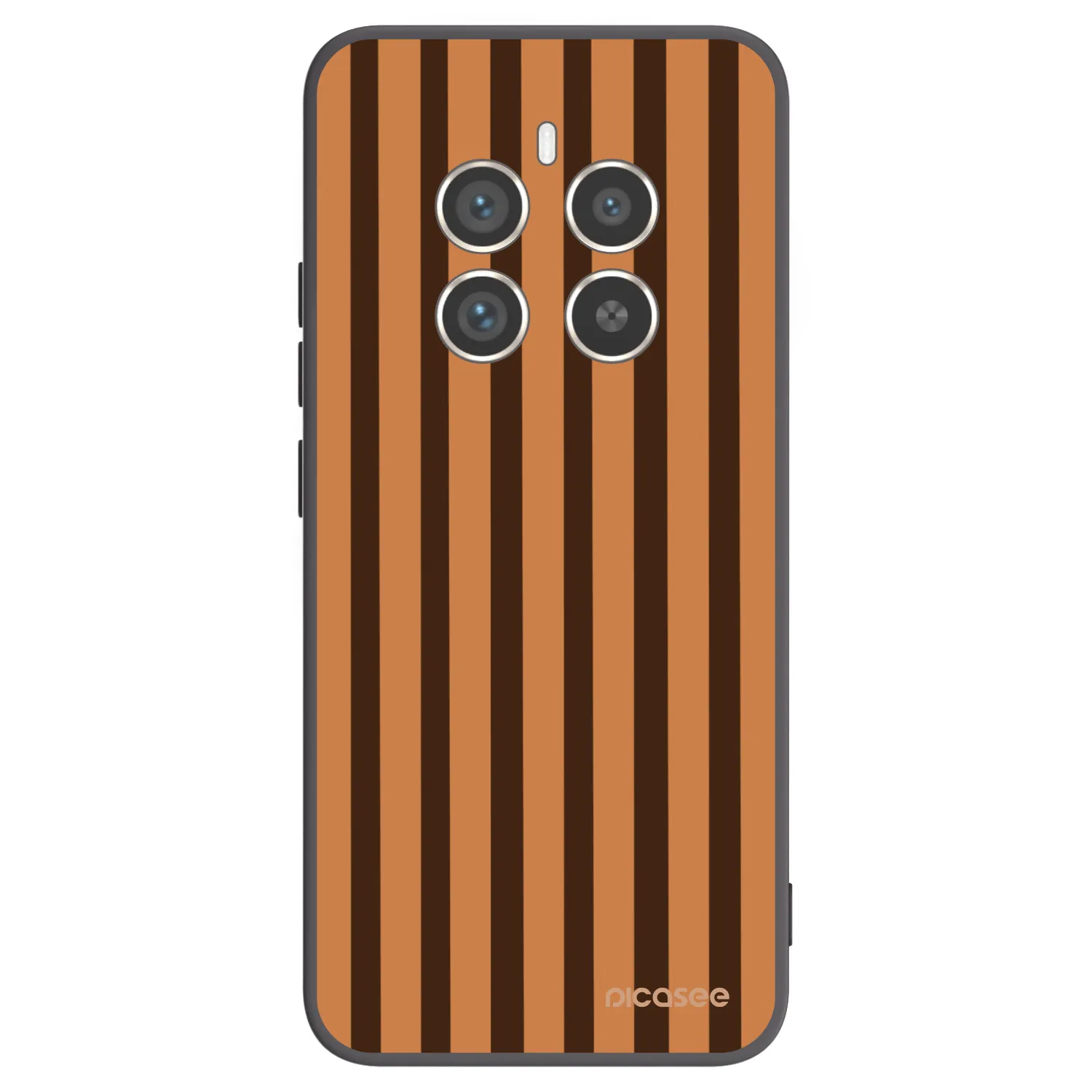 Picasee silikonowe czarne etui na Realme 12 Pro 5G - Caramel lines