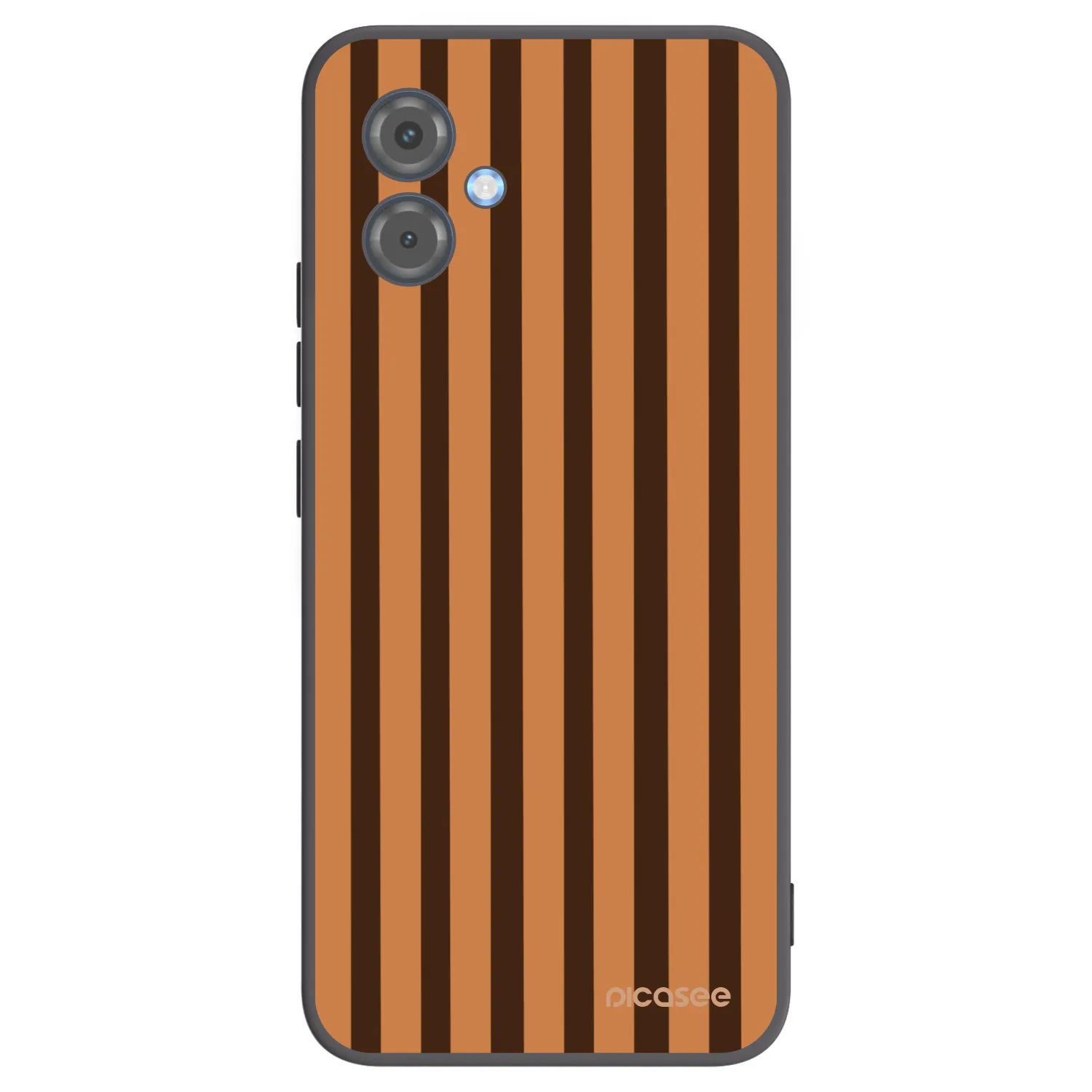 Picasee silikonowe czarne etui na Motorola Moto G14 - Caramel lines