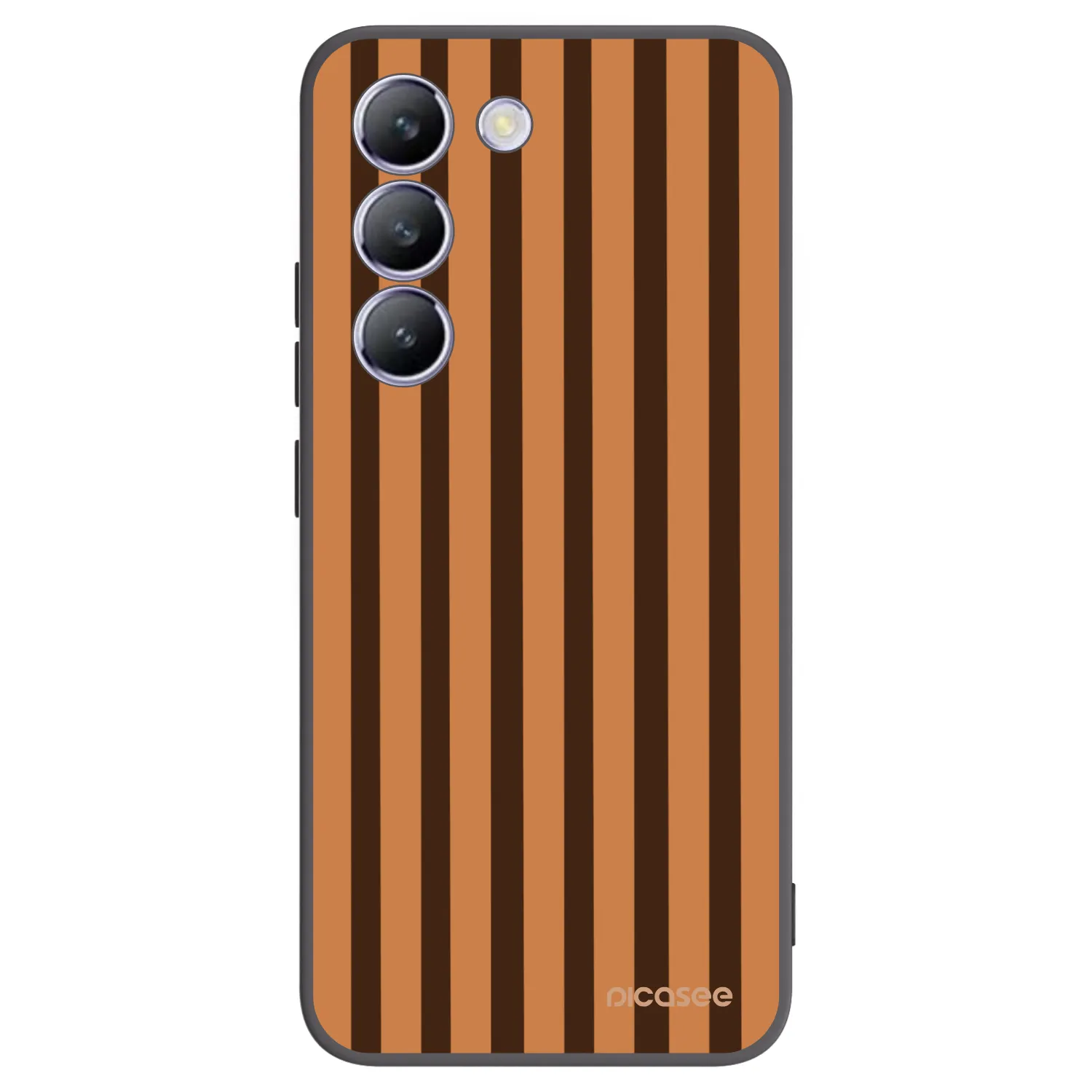 Picasee silikonowe czarne etui na Vivo V40 SE 5G - Caramel lines