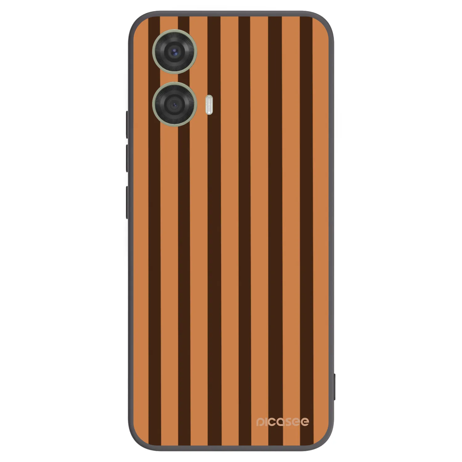 Picasee silikonowe czarne etui na Motorola Moto G24 - Caramel lines