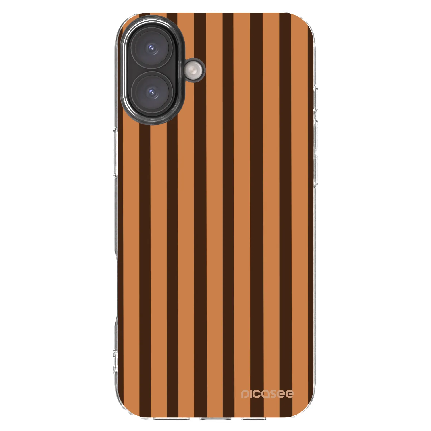 Picasee silikonowe przeźroczyste etui na Apple iPhone 16 Plus - Caramel lines