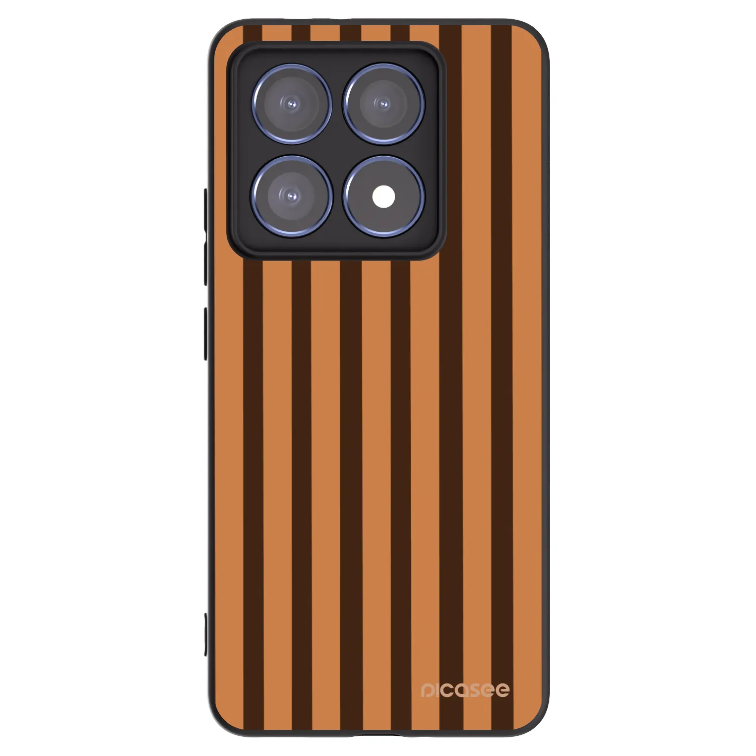 Picasee silikonowe czarne etui na Xiaomi 14T Pro - Caramel lines