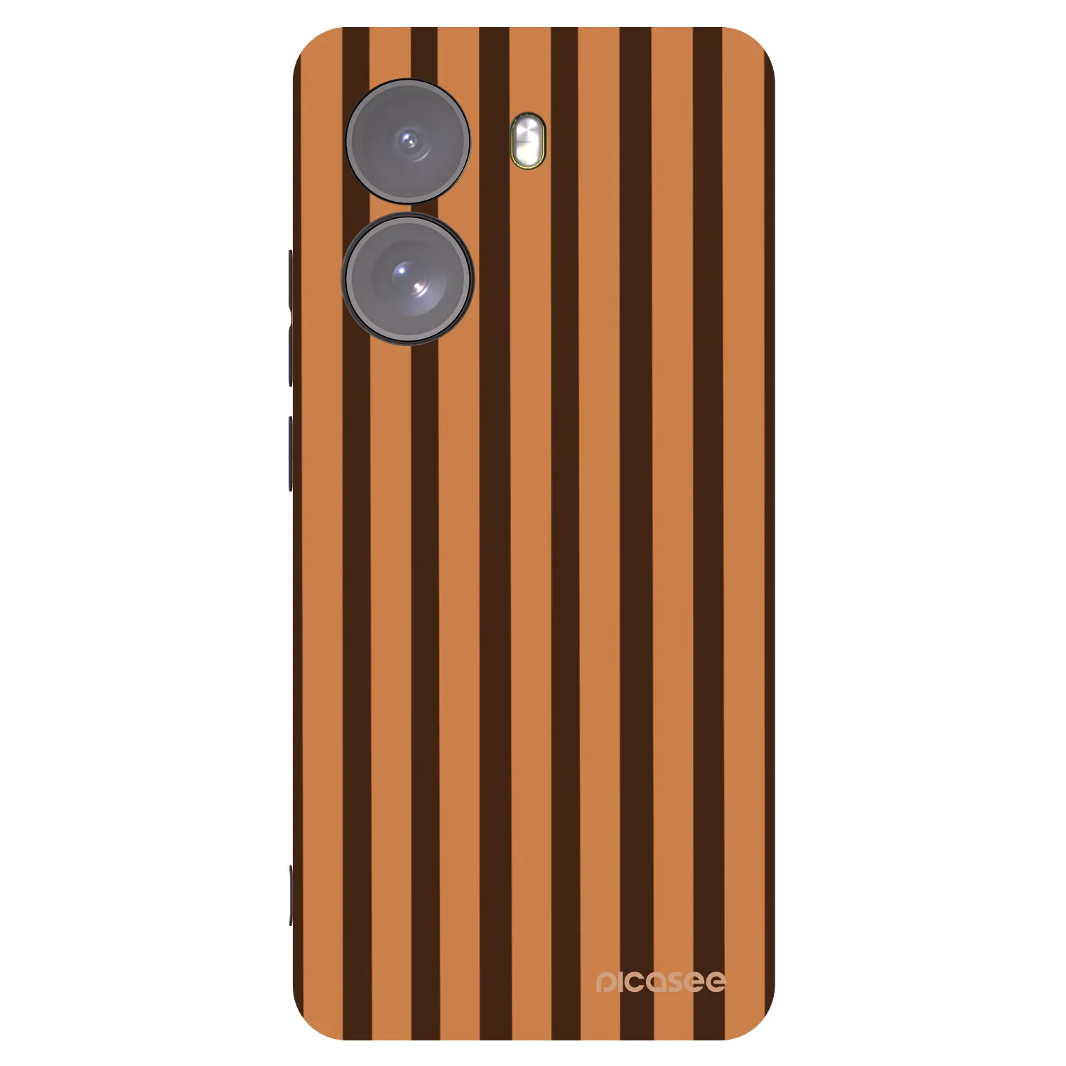 Picasee silikonowe czarne etui na Xiaomi Poco X7 - Caramel lines