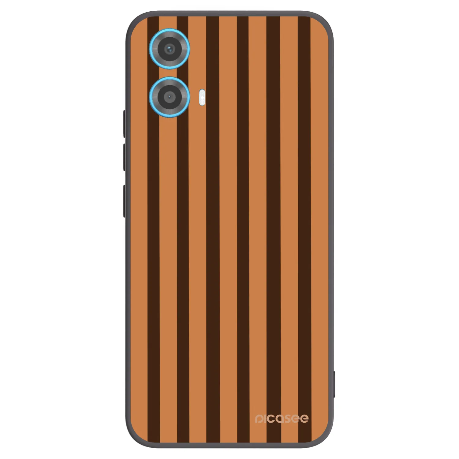 Picasee silikonowe czarne etui na Motorola Moto G34 5G - Caramel lines