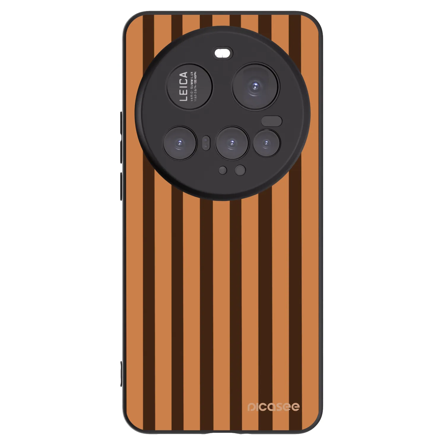 Picasee silikonowe czarne etui na Xiaomi 15 Ultra - Caramel lines
