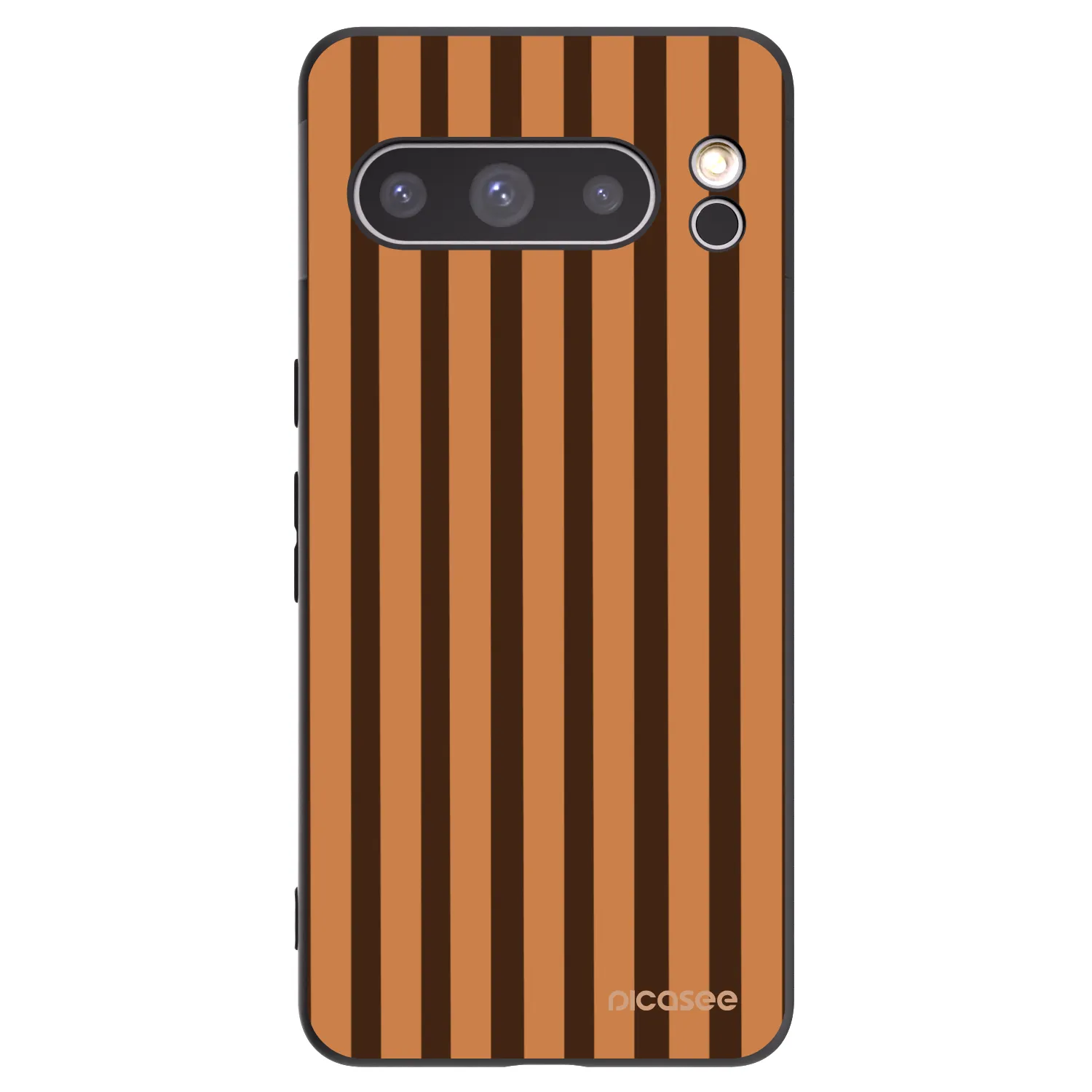 Picasee silikonowe czarne etui na Google Pixel 8 Pro - Caramel lines