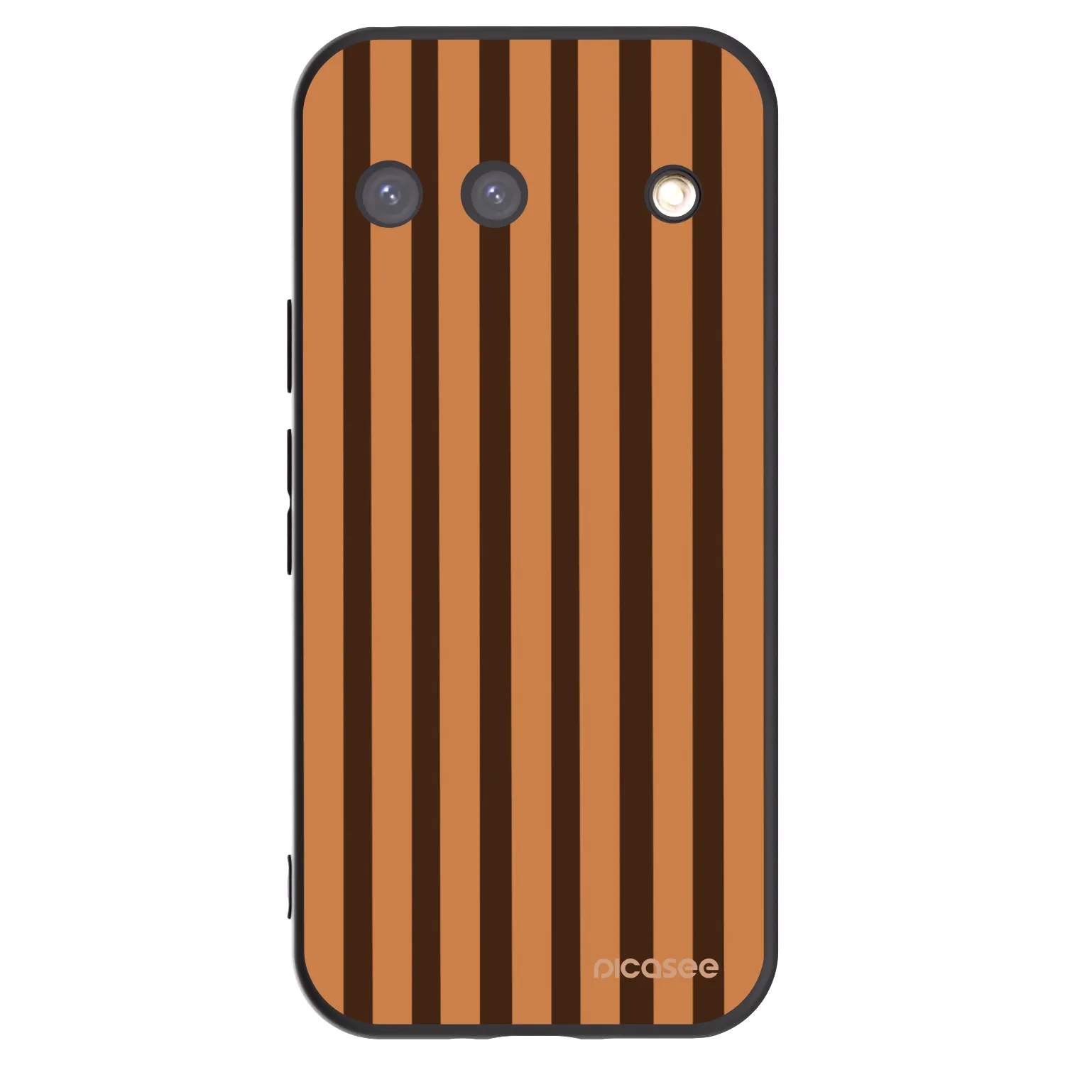 Picasee silikonowe czarne etui na Google Pixel 9 - Caramel lines