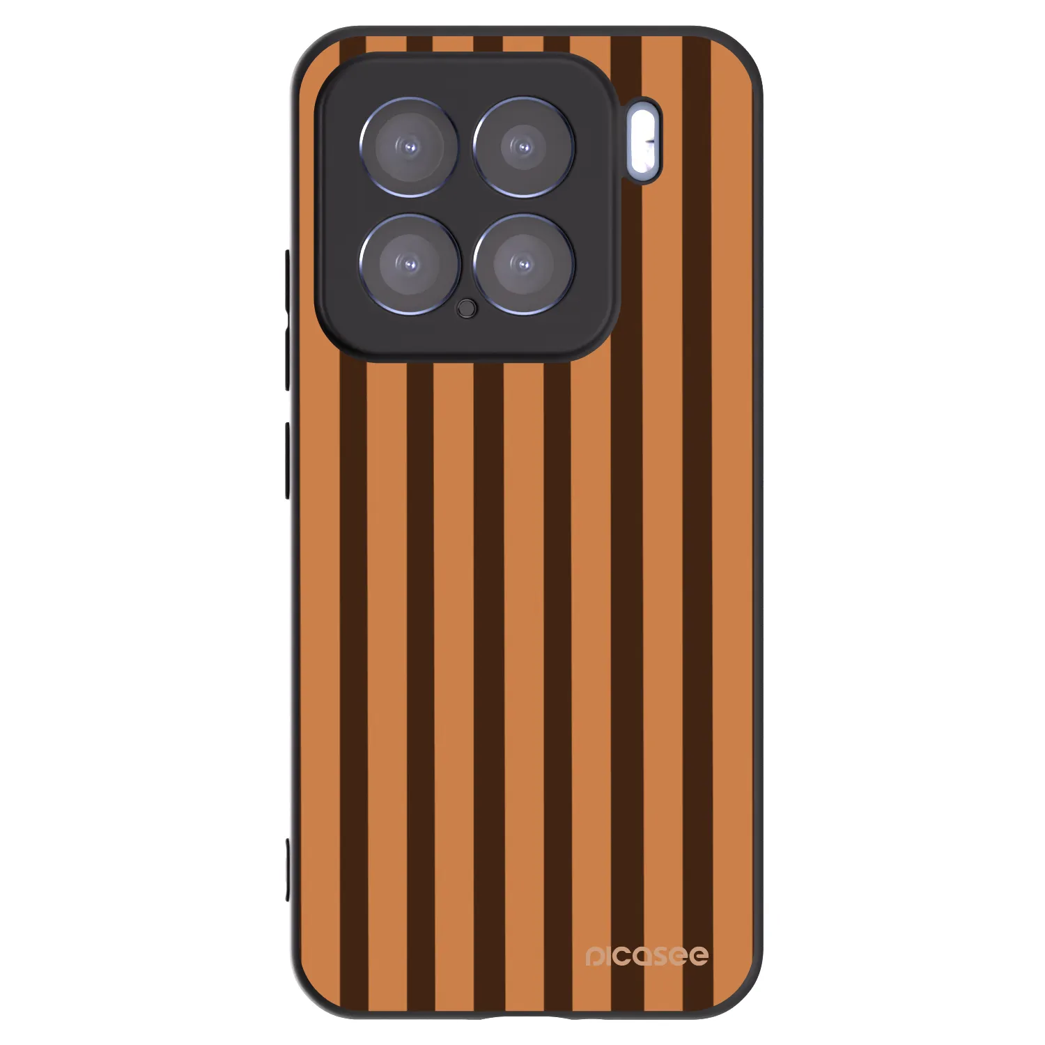 Picasee silikonowe czarne etui na Xiaomi 15 - Caramel lines