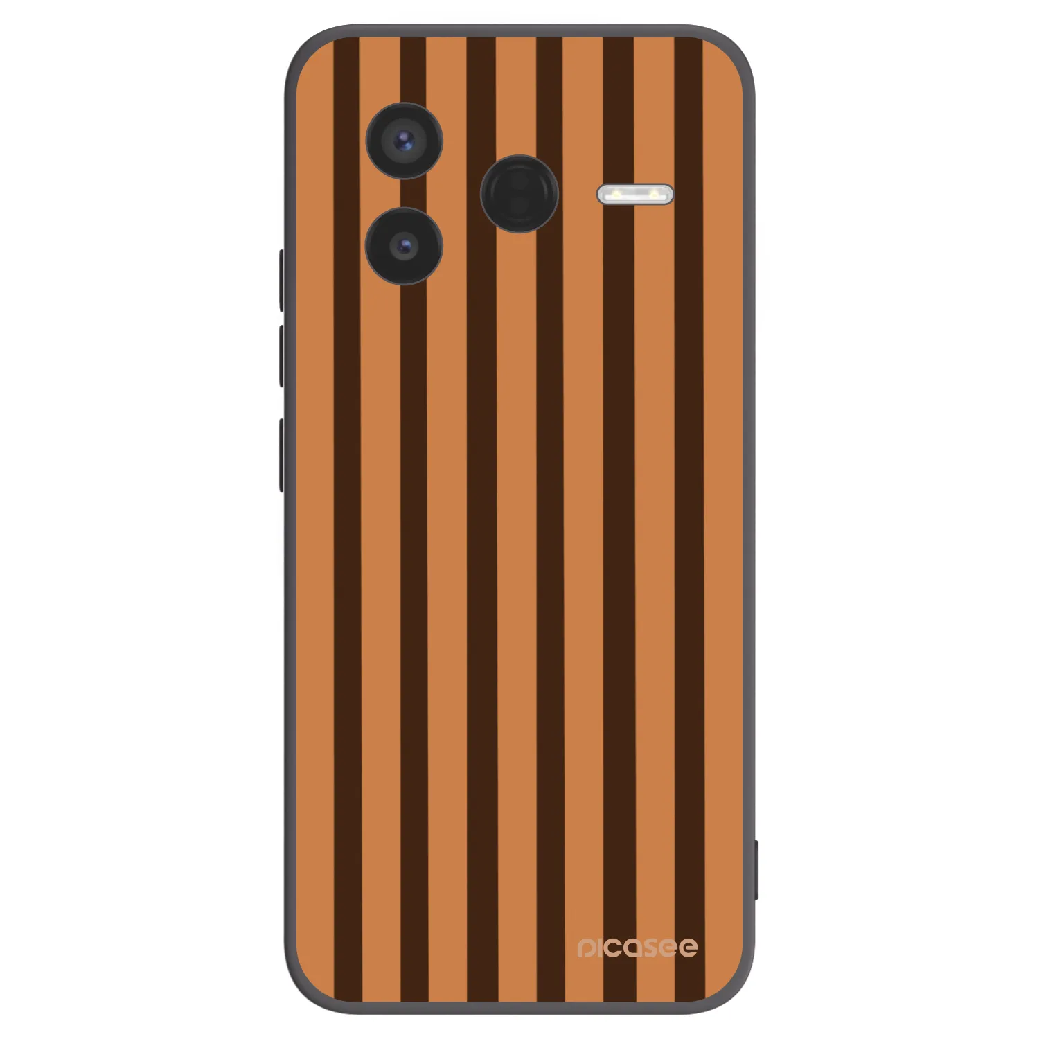 Picasee silikonowe czarne etui na Xiaomi Poco F7 Pro 5G - Caramel lines