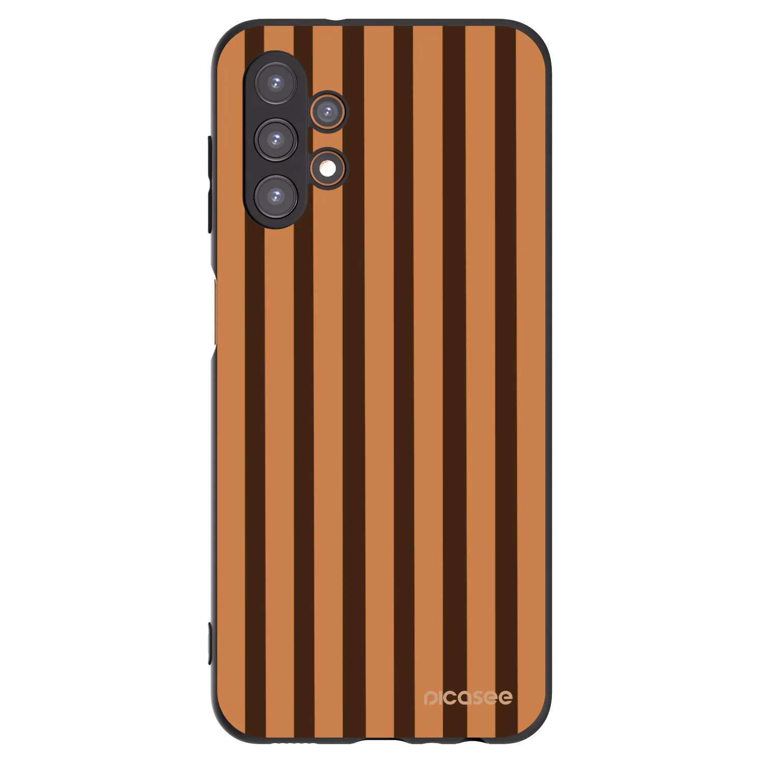 Picasee silikonowe czarne etui na Samsung Galaxy A13 5G - Caramel lines