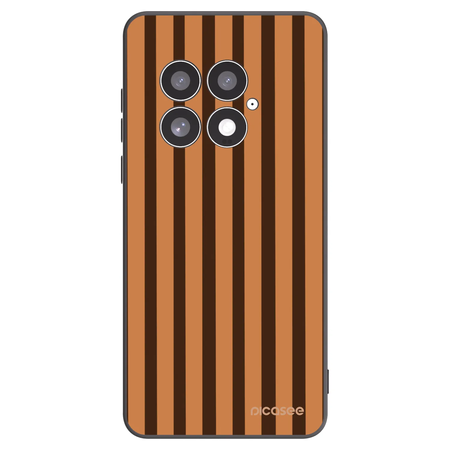 Picasee silikonowe czarne etui na OnePlus 13 5G - Caramel lines