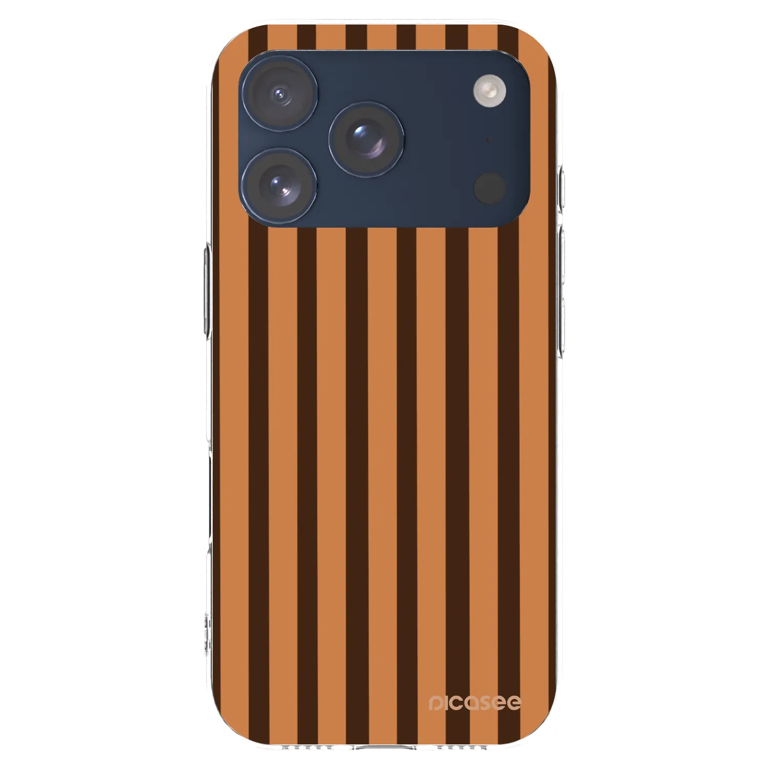 Picasee silikonowe przeźroczyste etui na Apple iPhone 17 Pro - Caramel lines