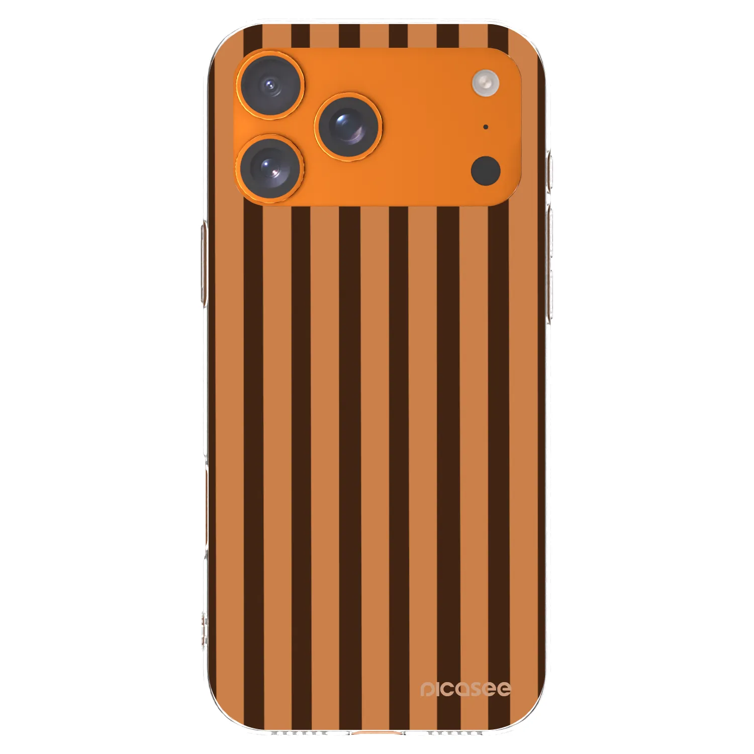 Picasee silikonowe przeźroczyste etui na Apple iPhone 17 Pro Max - Caramel lines