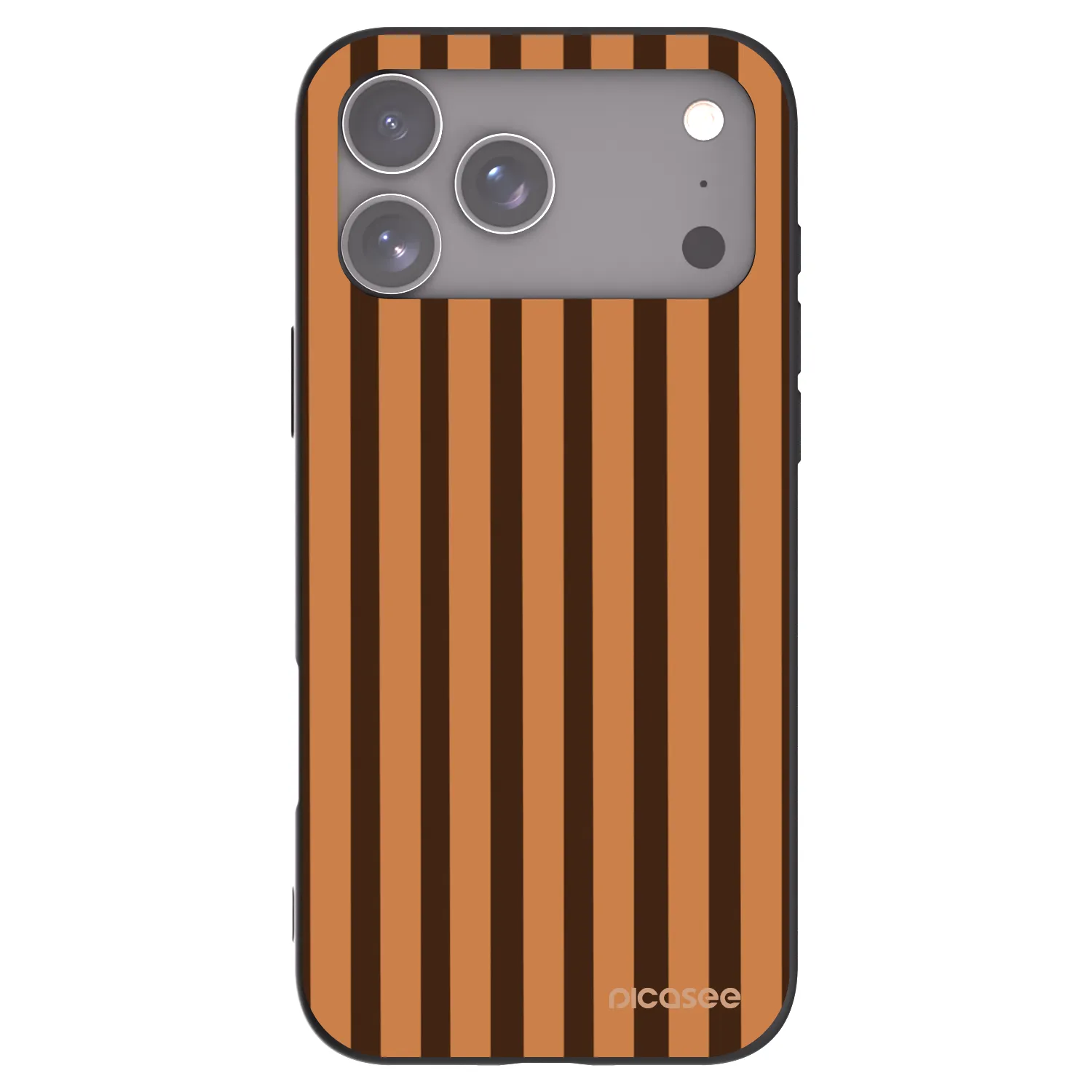 Picasee silikonowe czarne etui na Apple iPhone 17 Pro Max - Caramel lines