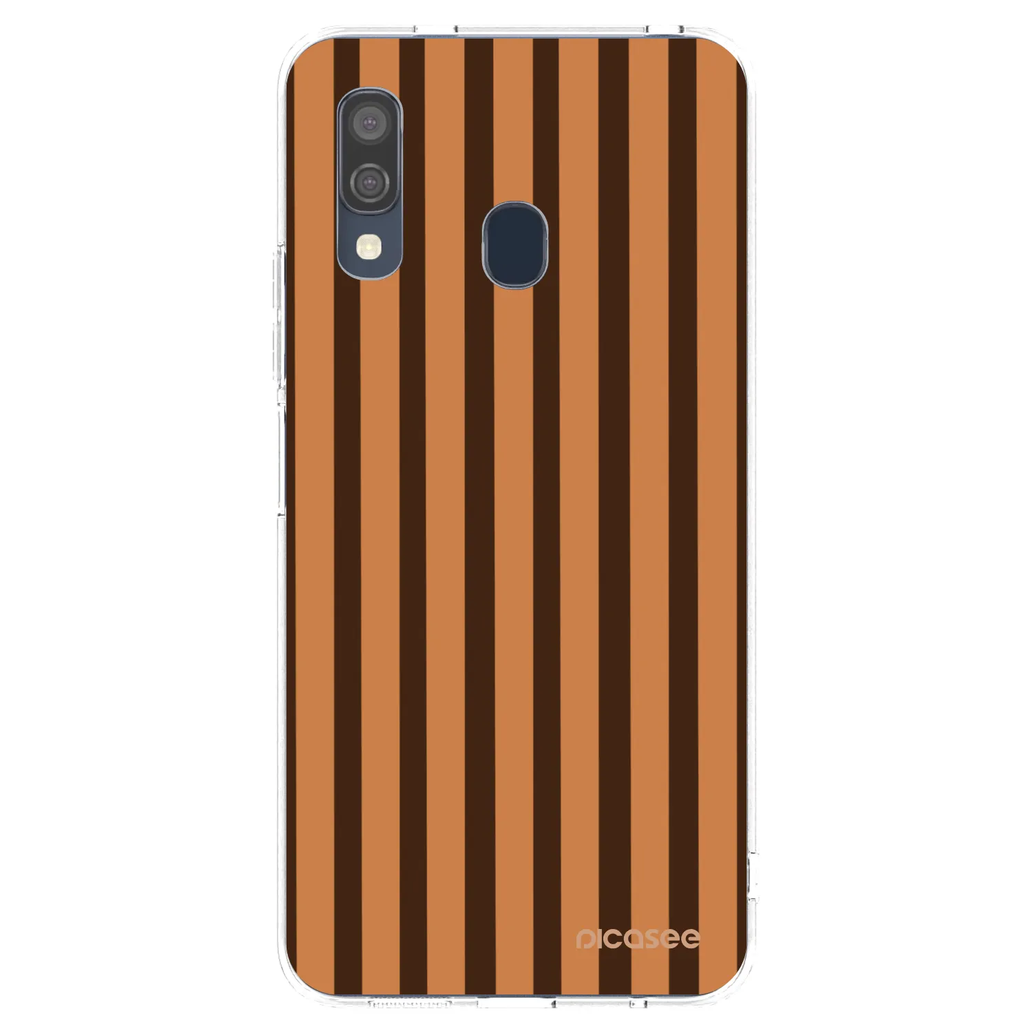Picasee silikonowe przeźroczyste etui na Samsung Galaxy A40 A405F - Caramel lines