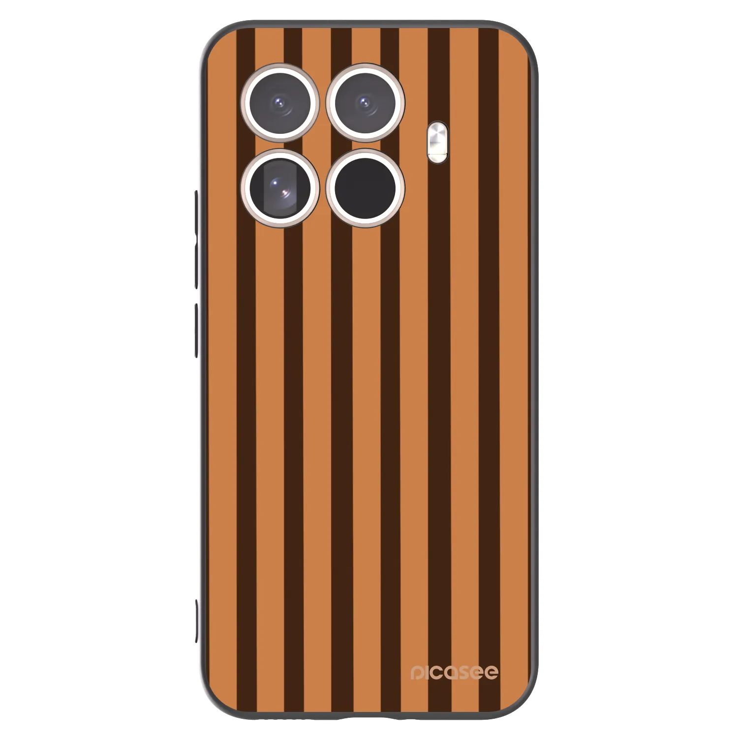 Picasee silikonowe czarne etui na Xiaomi 15T Pro - Caramel lines
