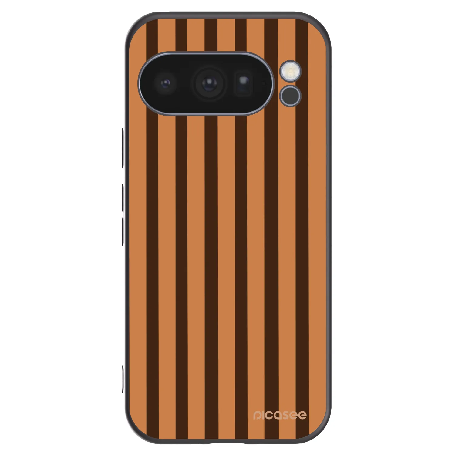 Picasee silikonowe czarne etui na Google Pixel 10 Pro - Caramel lines