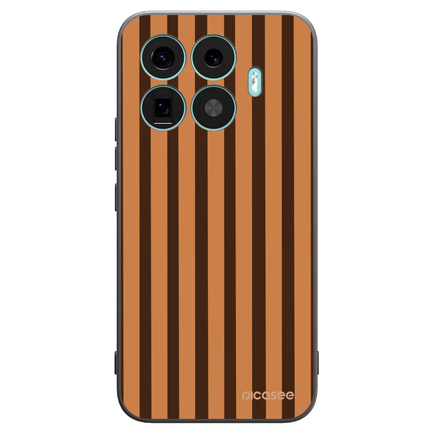 Picasee silikonowe czarne etui na Xiaomi 17T Pro - Caramel lines