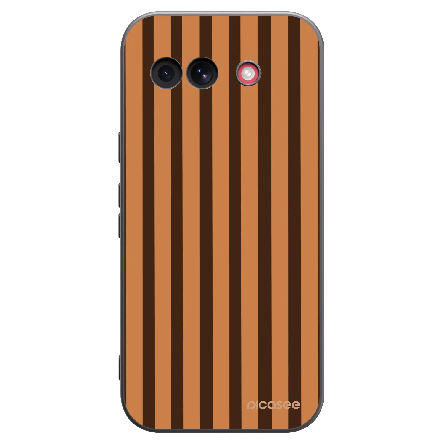 Picasee silikonowe czarne etui na Google Pixel 10a - Caramel lines