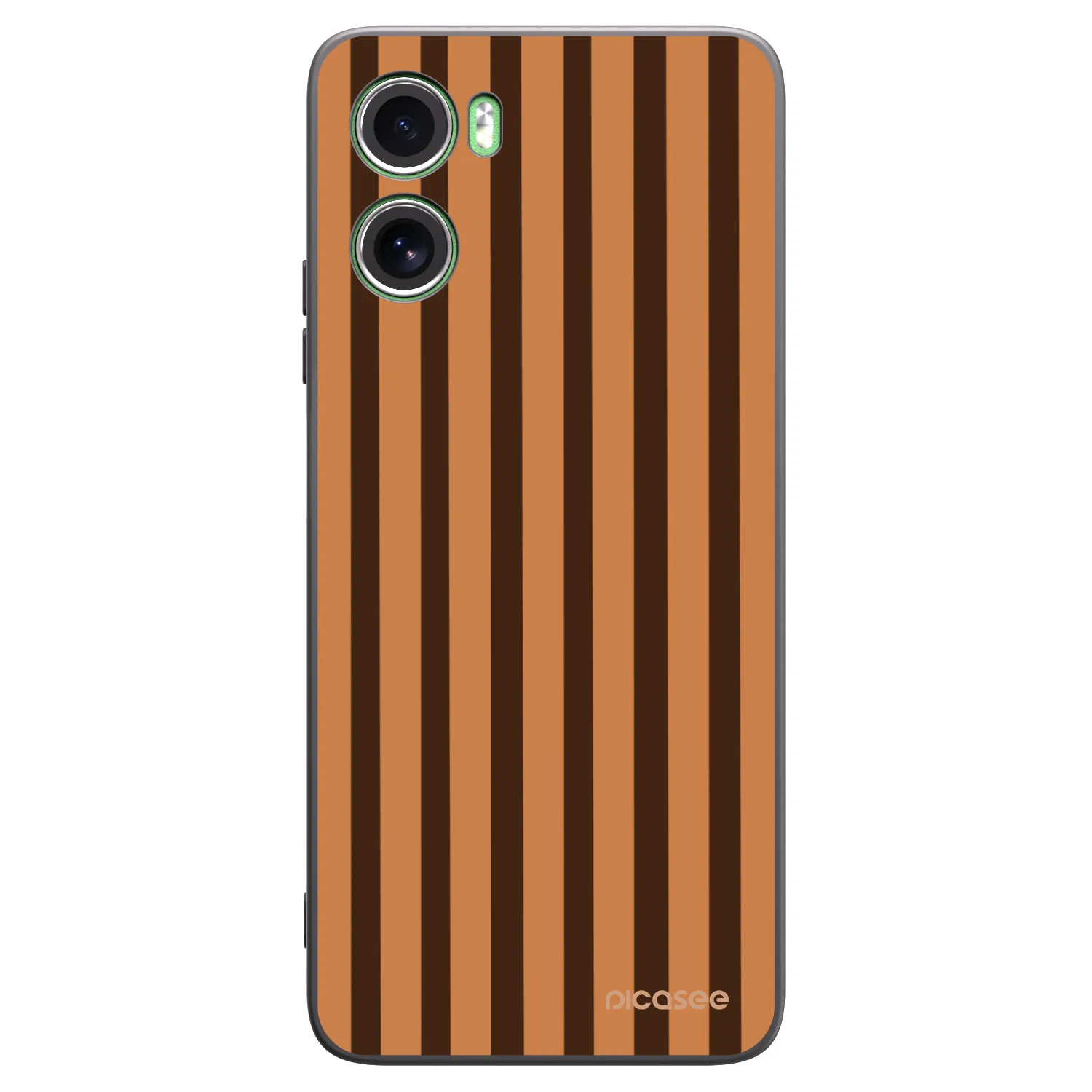 Picasee silikonowe czarne etui na Motorola Moto G06 - Caramel lines