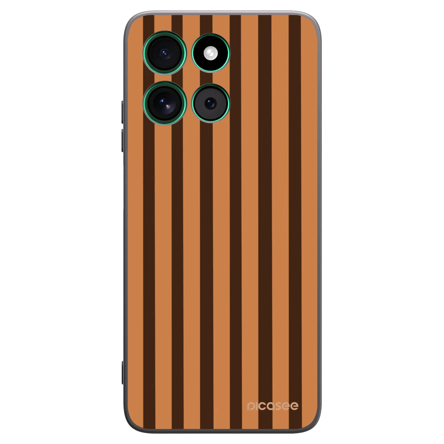 Picasee silikonowe czarne etui na Motorola Moto G57 Power - Caramel lines