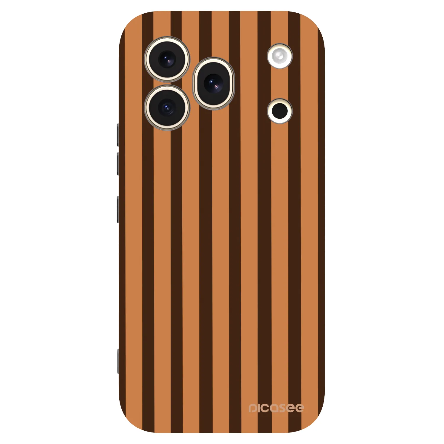 Picasee silikonowe czarne etui na Honor 600 Pro - Caramel lines