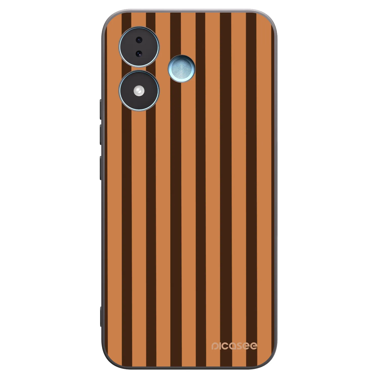 Picasee silikonowe czarne etui na Xiaomi Redmi Note 17 5G - Caramel lines