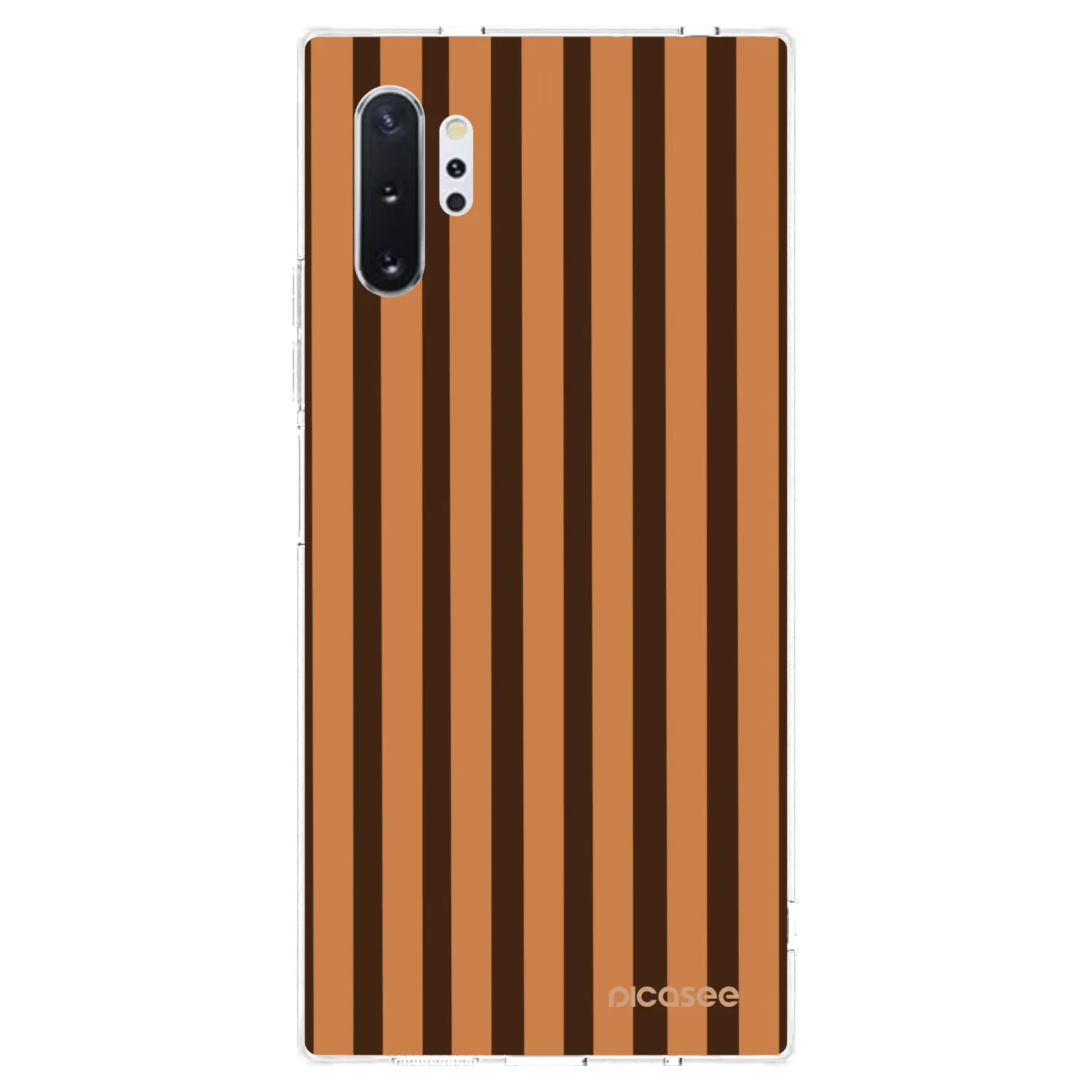 Picasee silikonowe przeźroczyste etui na Samsung Galaxy Note 10+ N975F - Caramel lines