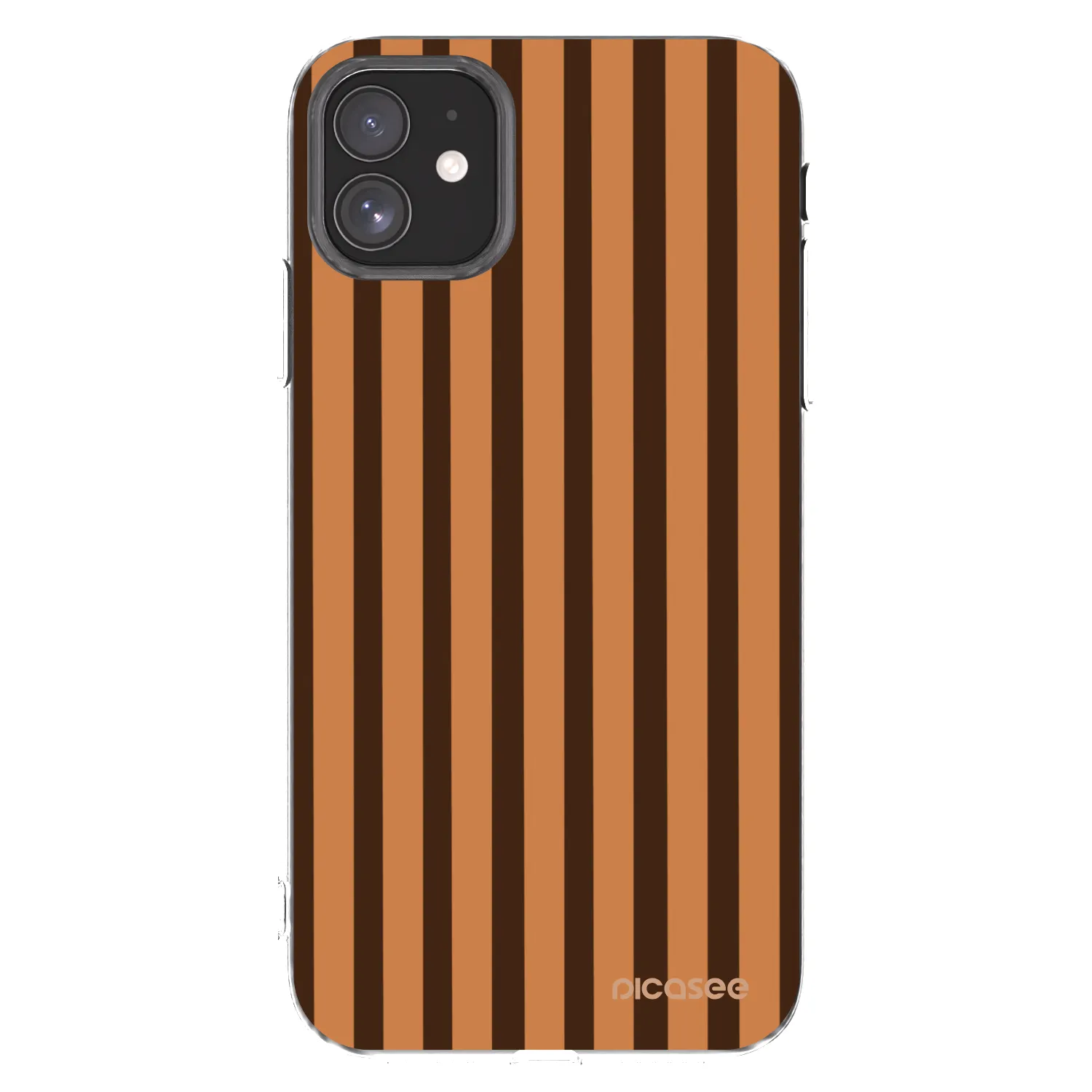 Picasee silikonowe przeźroczyste etui na Apple iPhone 11 - Caramel lines