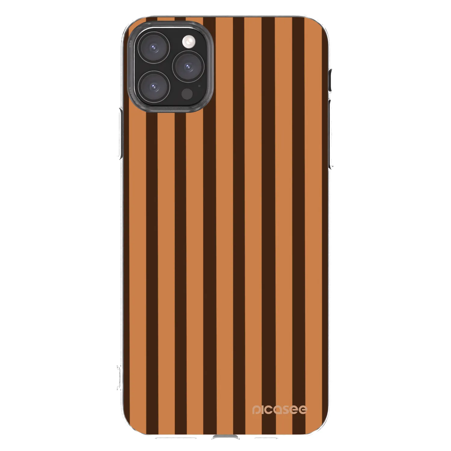 Picasee silikonowe przeźroczyste etui na Apple iPhone 11 Pro Max - Caramel lines