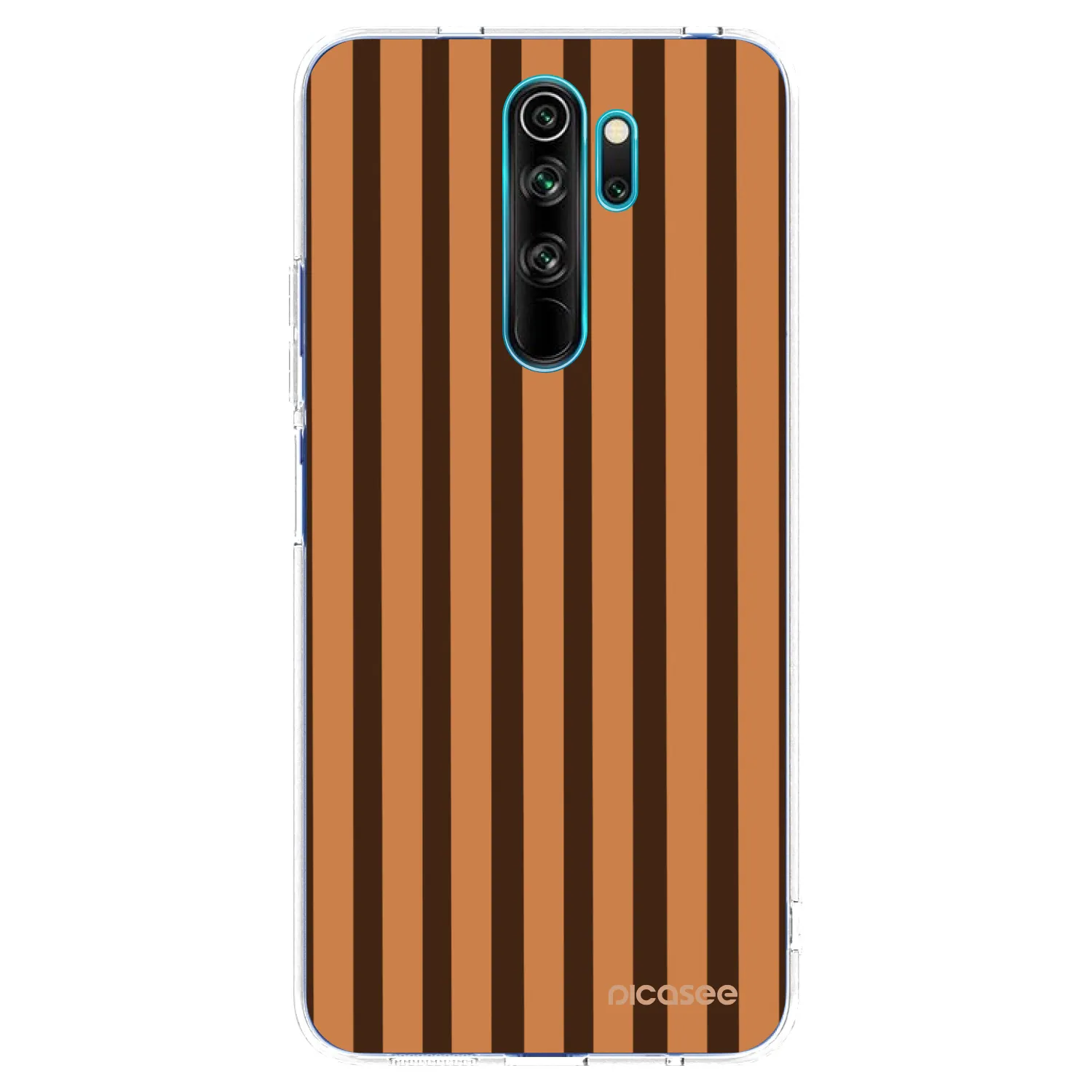 Picasee silikonowe przeźroczyste etui na Xiaomi Redmi Note 8 Pro - Caramel lines