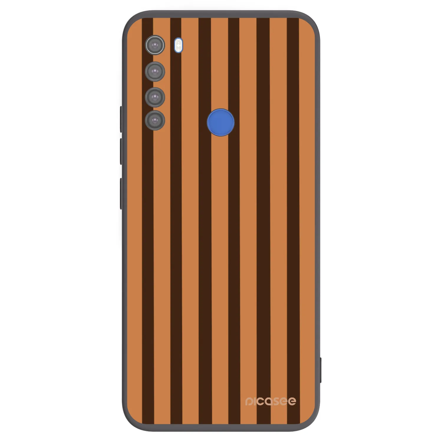 Picasee silikonowe czarne etui na Xiaomi Redmi Note 8T - Caramel lines